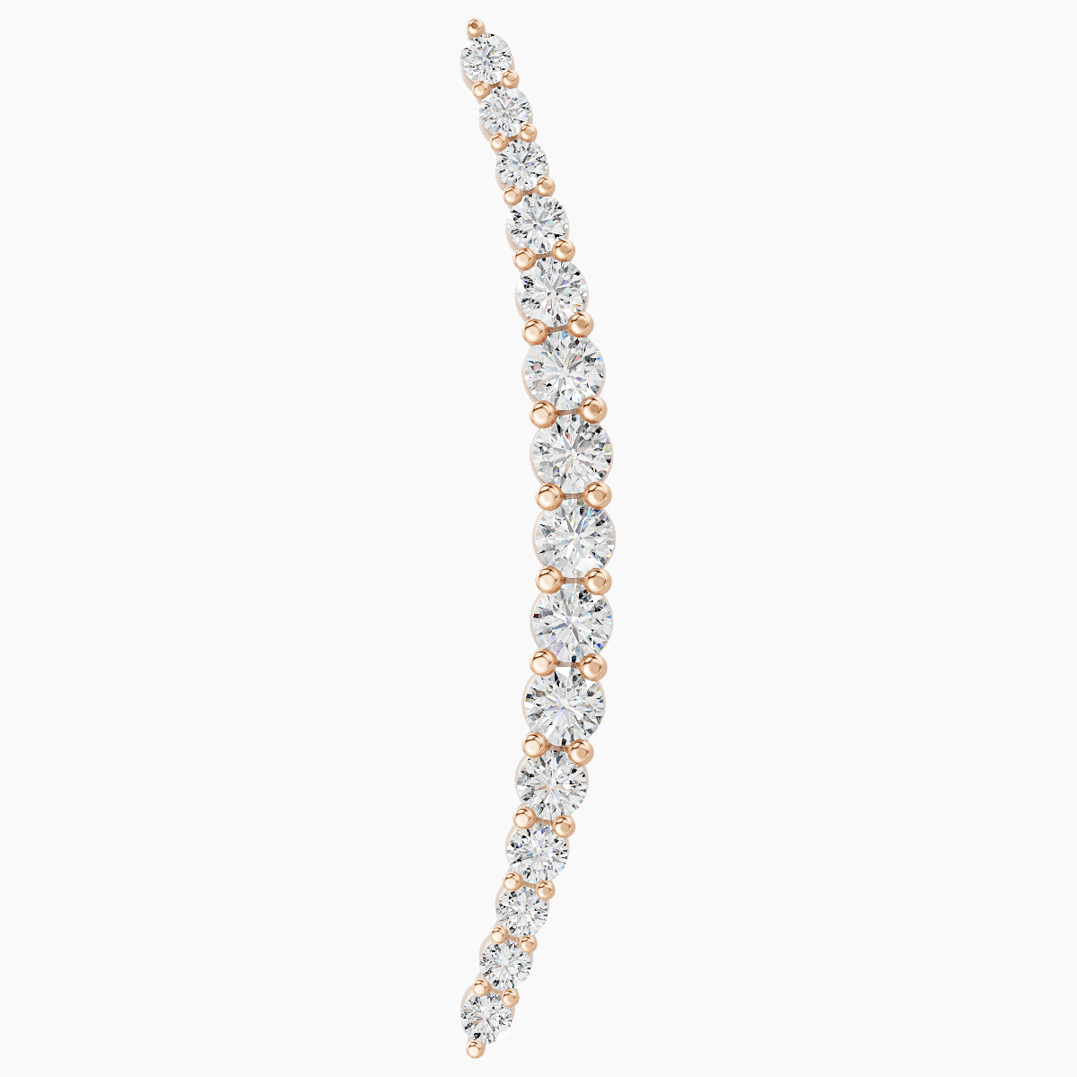 Orphee | 18k Rose Gold 22 mm 5 mm Long Diamond Piercing