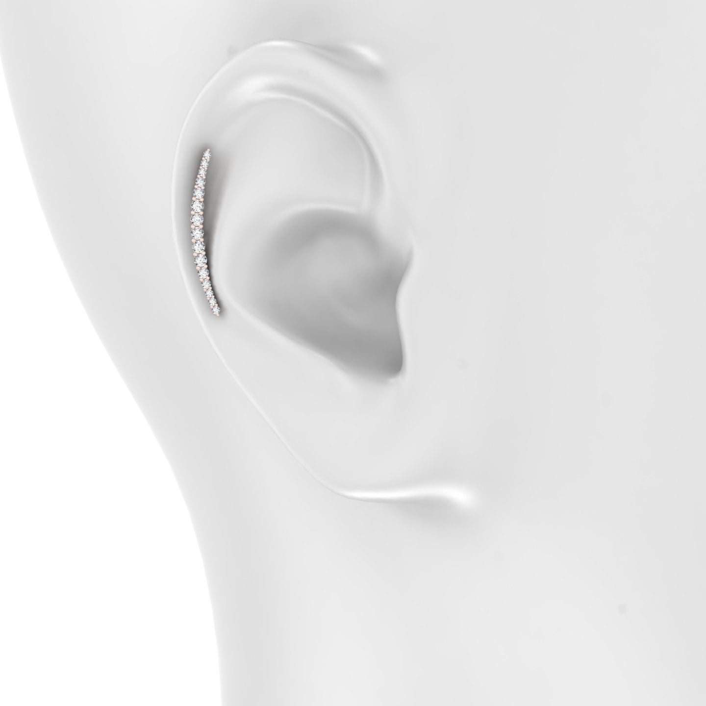 Orphee | 18k Rose Gold 22 mm 6.5 mm Long Diamond Piercing