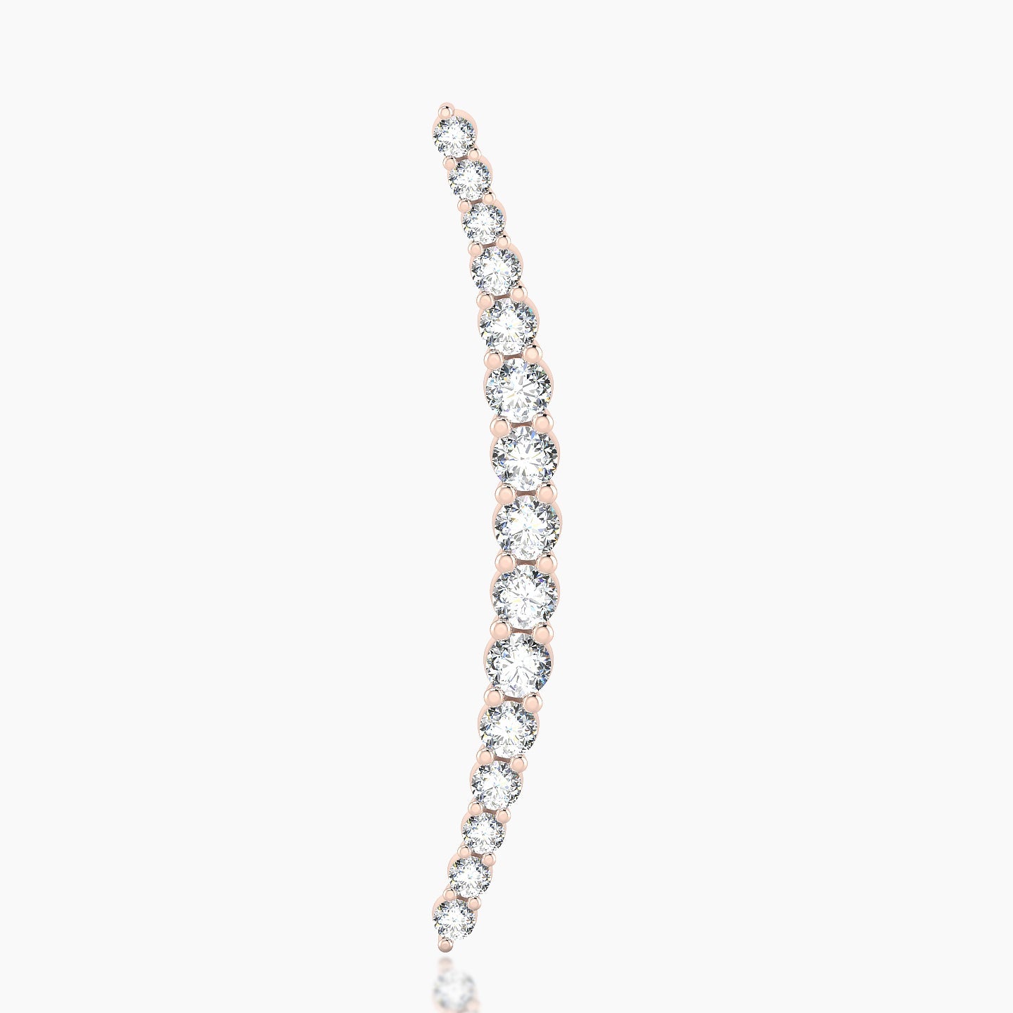 Orphee | 18k Rose Gold 22 mm Long Diamond Earring