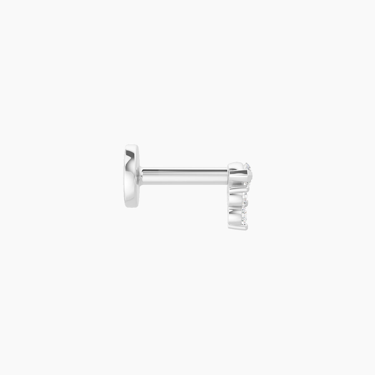 Oya | 18k White Gold 4 mm 5 mm Diamond Nose Piercing