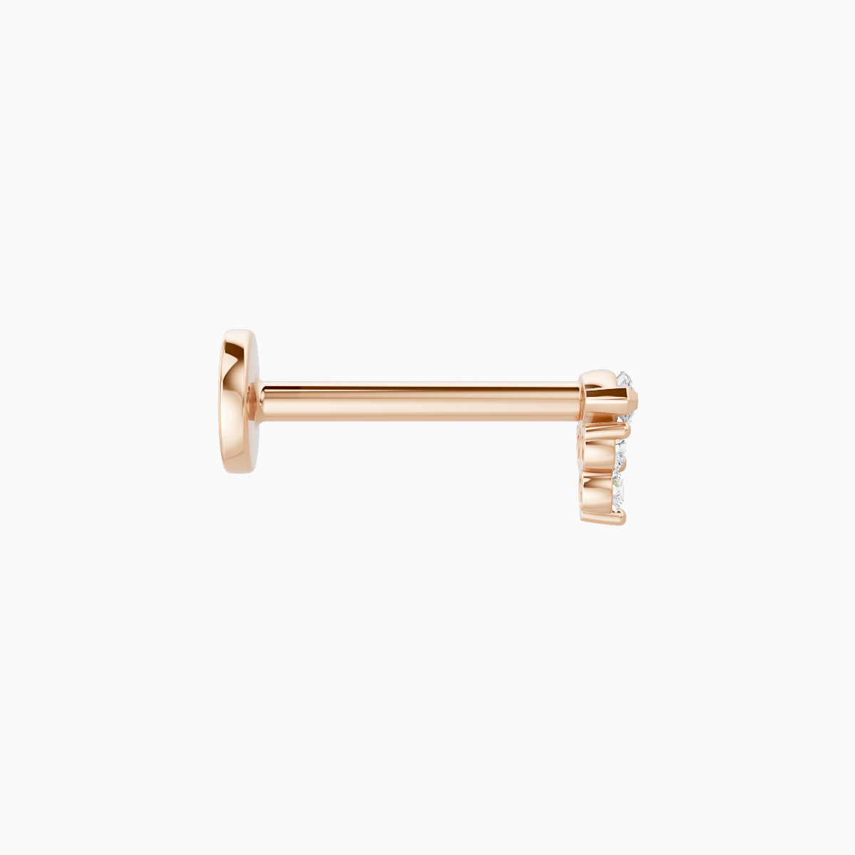 Oya | 18k Rose Gold 4 mm 8 mm Diamond Piercing