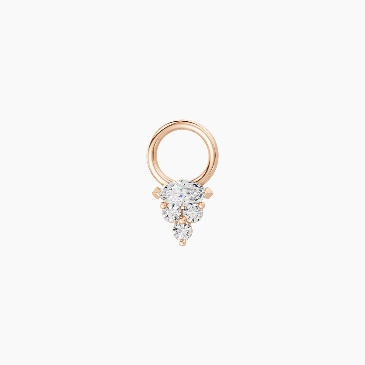 Oya | 18k Rose Gold 4 mm Diamond Charm