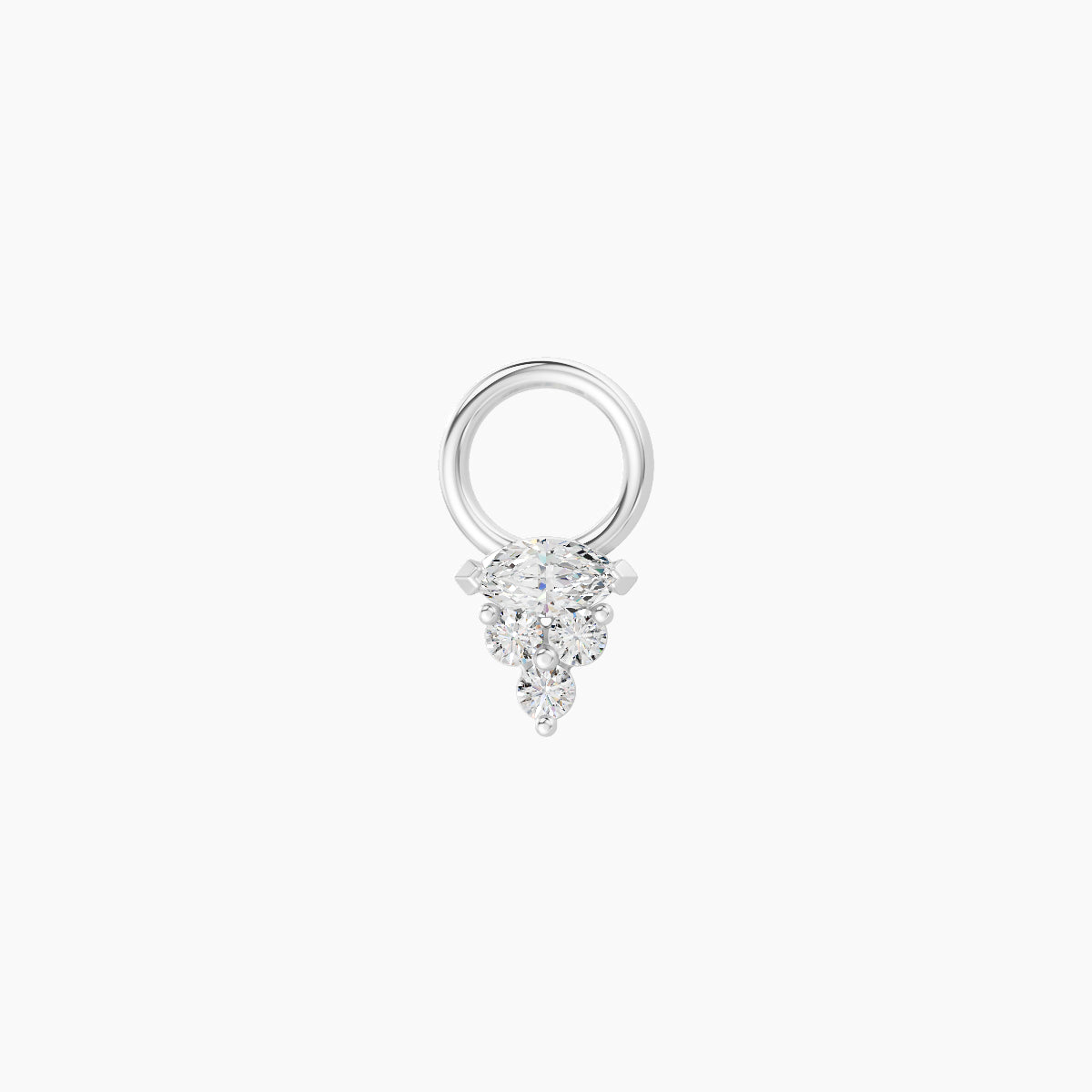 Oya | 18k White Gold 4 mm Diamond Charm