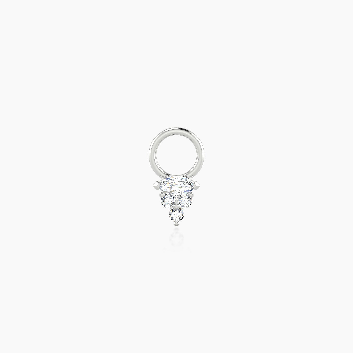 Oya | 18k White Gold 4 mm Diamond Charm