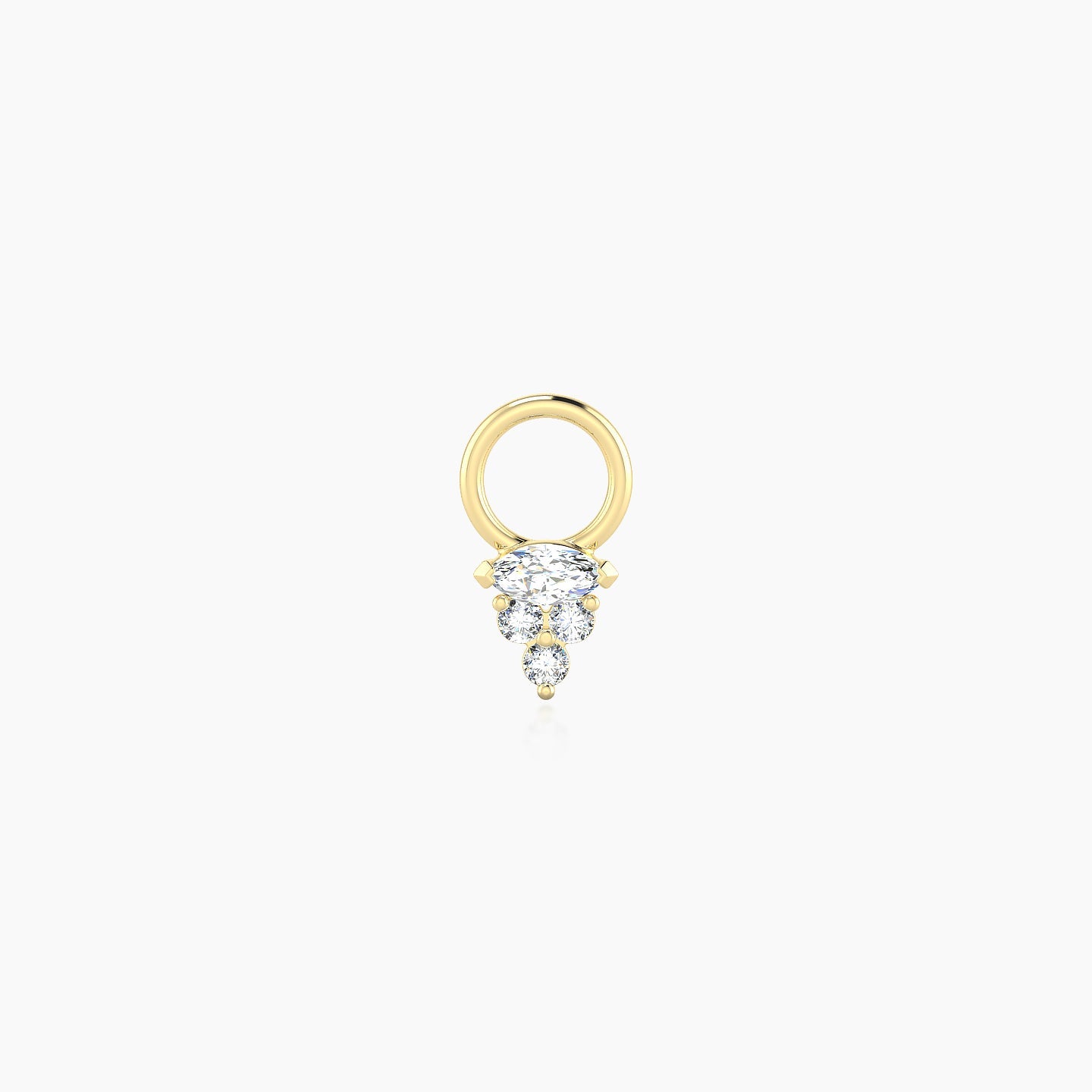 Oya | 18k Yellow Gold 4 mm Diamond Charm