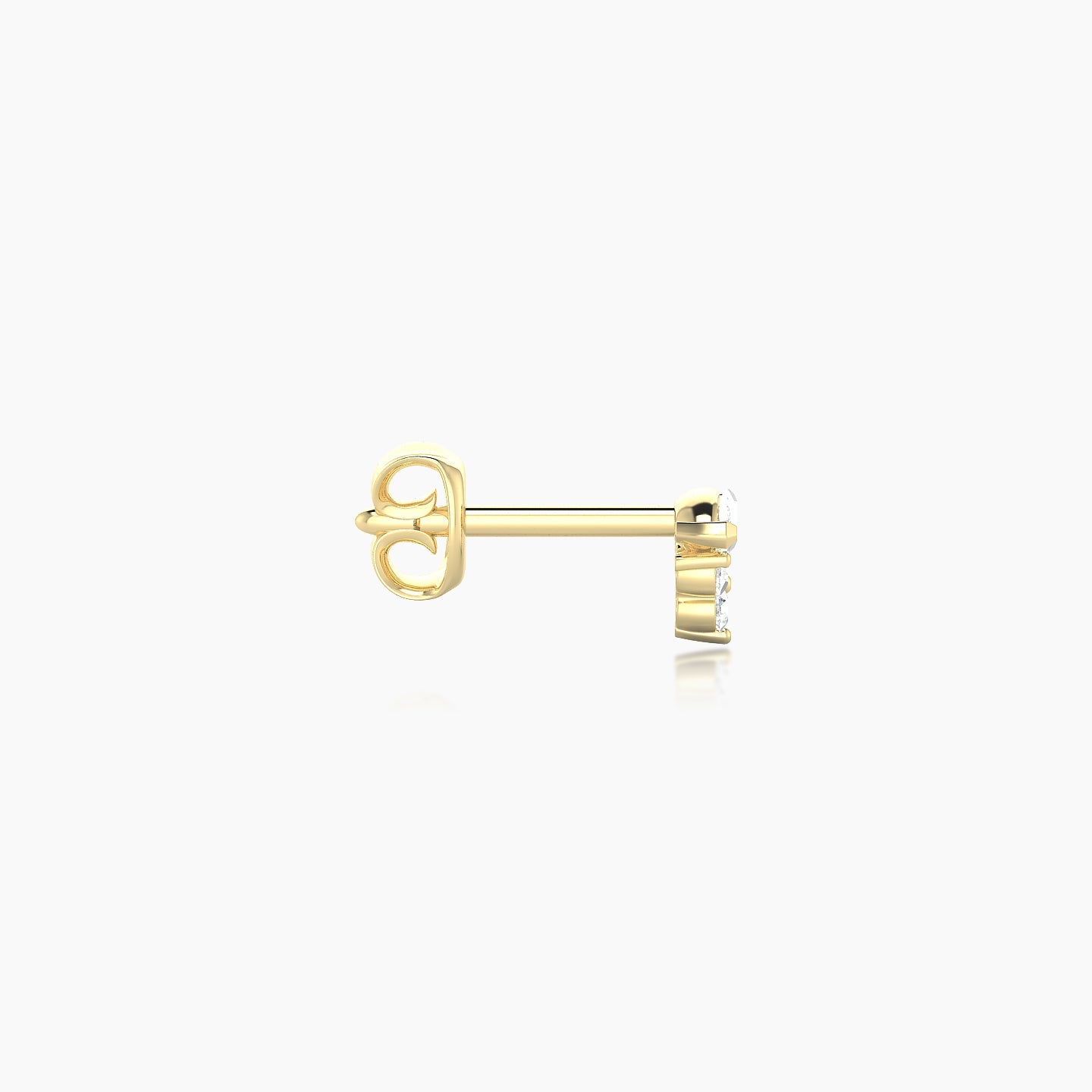 Oya | 18k Yellow Gold 4 mm Diamond Earring