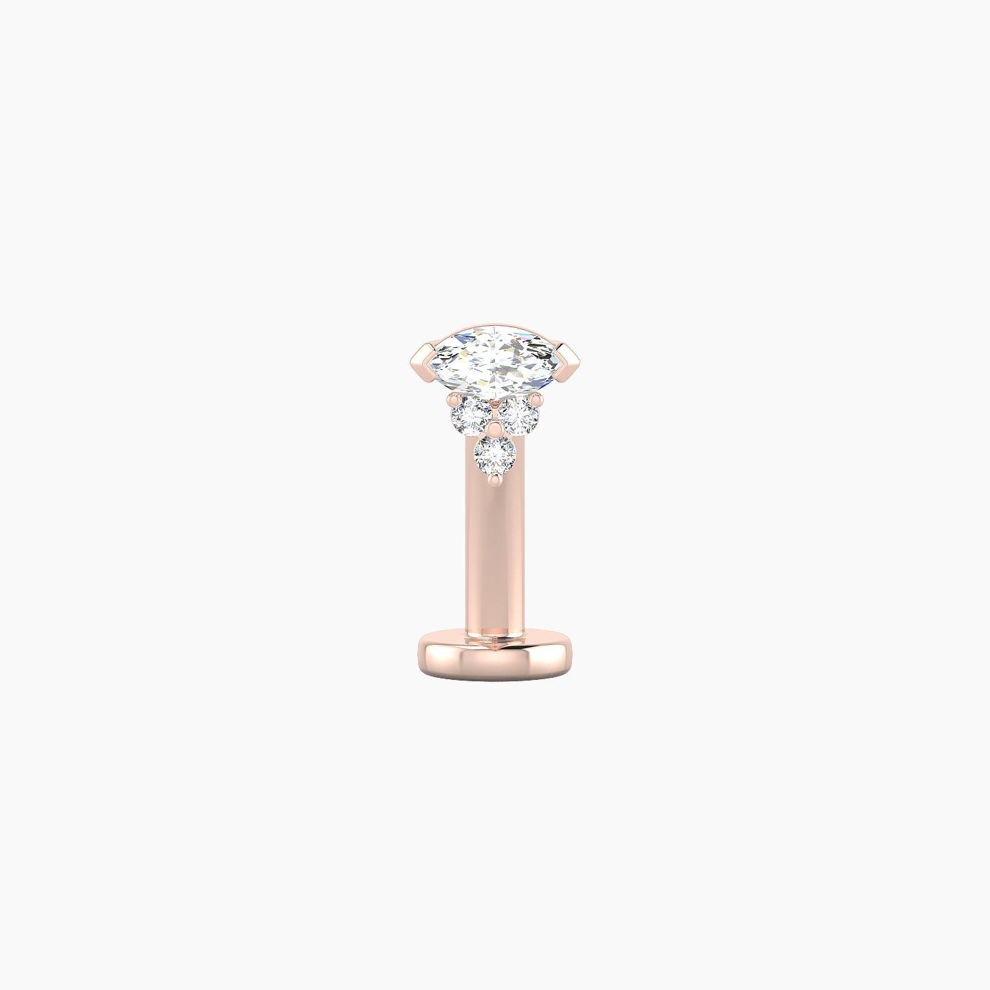 Oya | 18k Rose Gold 5 mm 10 mm Diamond Floating Navel Piercing
