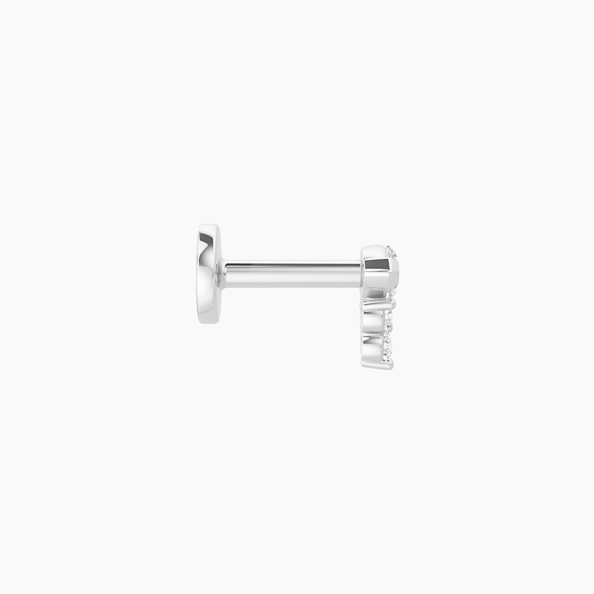 Oya | 18k White Gold 5 mm 5 mm Diamond Nose Piercing