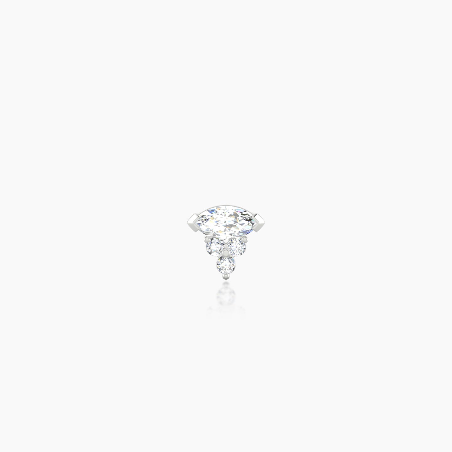 Oya | 18k White Gold 5 mm 5 mm Diamond Nose Piercing