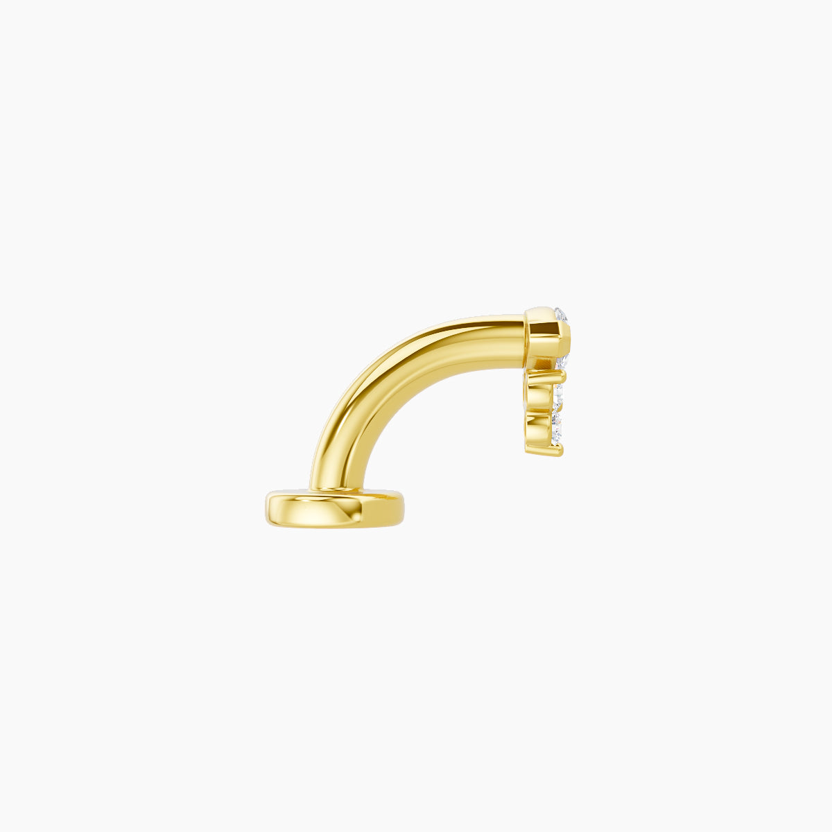 Oya | 18k Yellow Gold 5 mm 6 mm Diamond Floating Navel Piercing