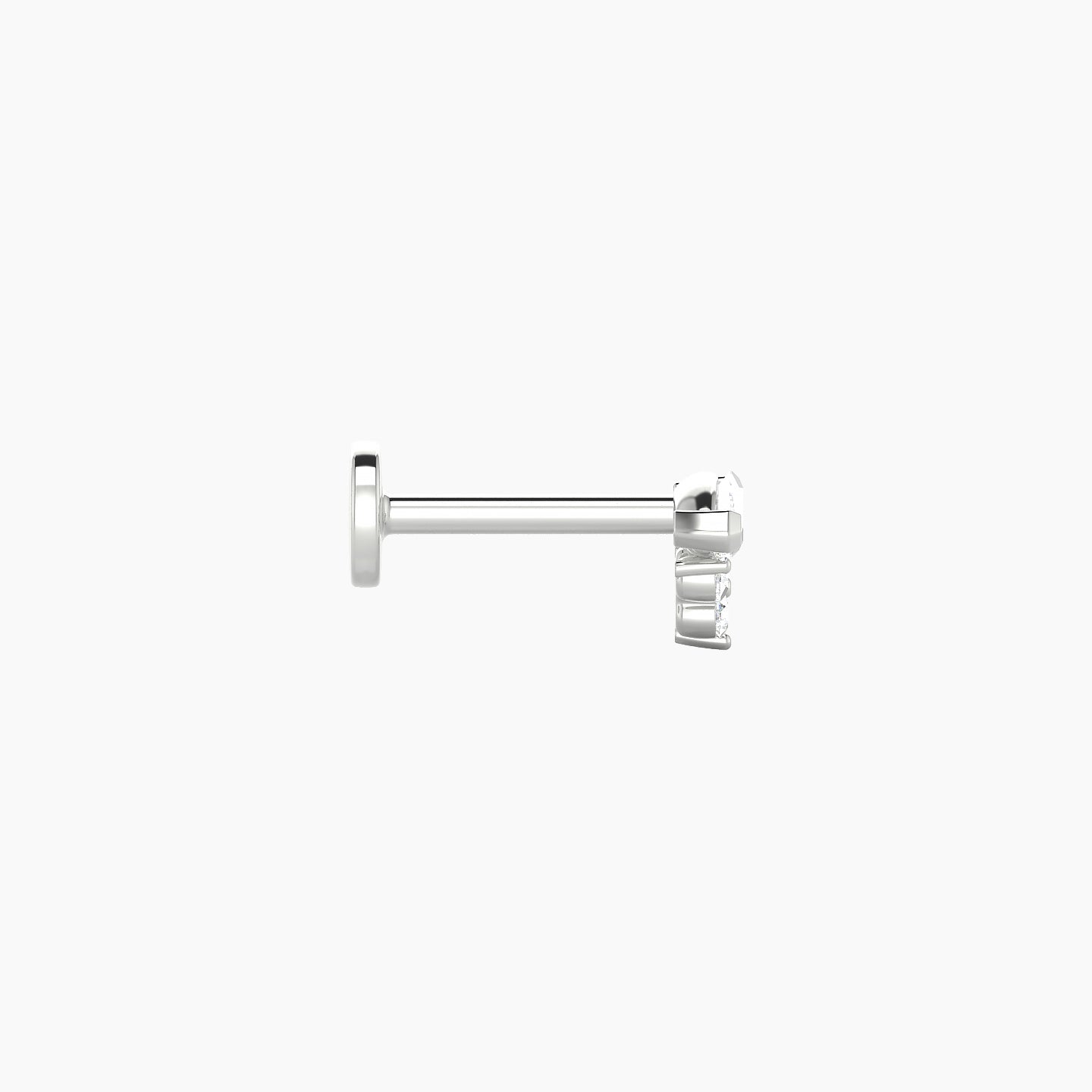 Oya | 18k White Gold 5 mm 6.5 mm Diamond Nose Piercing