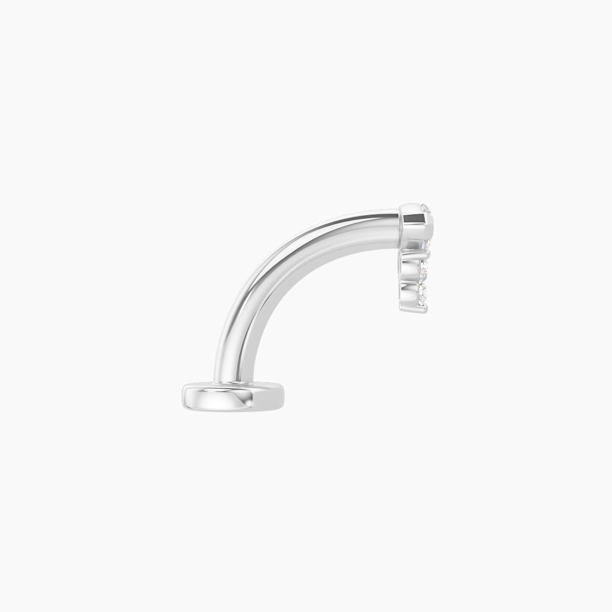 Oya | 18k White Gold 5 mm 8 mm Diamond Floating Navel Piercing