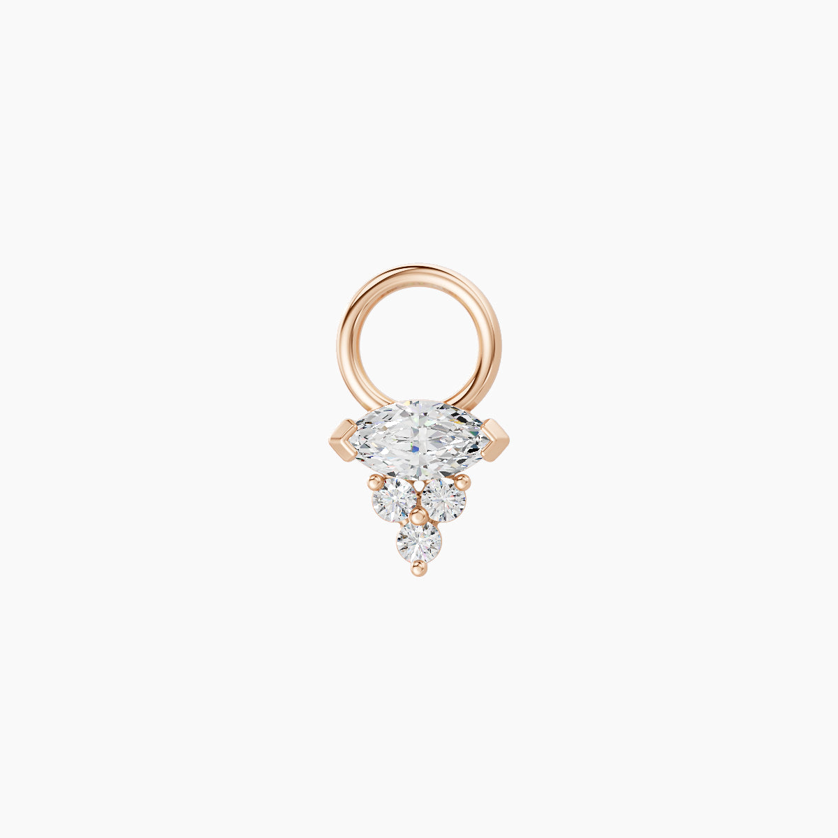 Oya | 18k Rose Gold 5 mm Diamond Charm