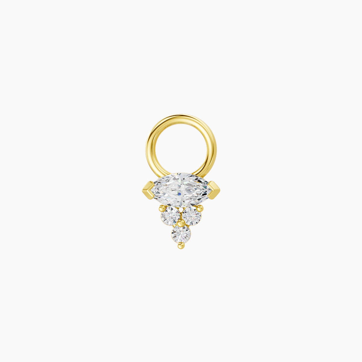 Oya | 18k Yellow Gold 5 mm Diamond Charm