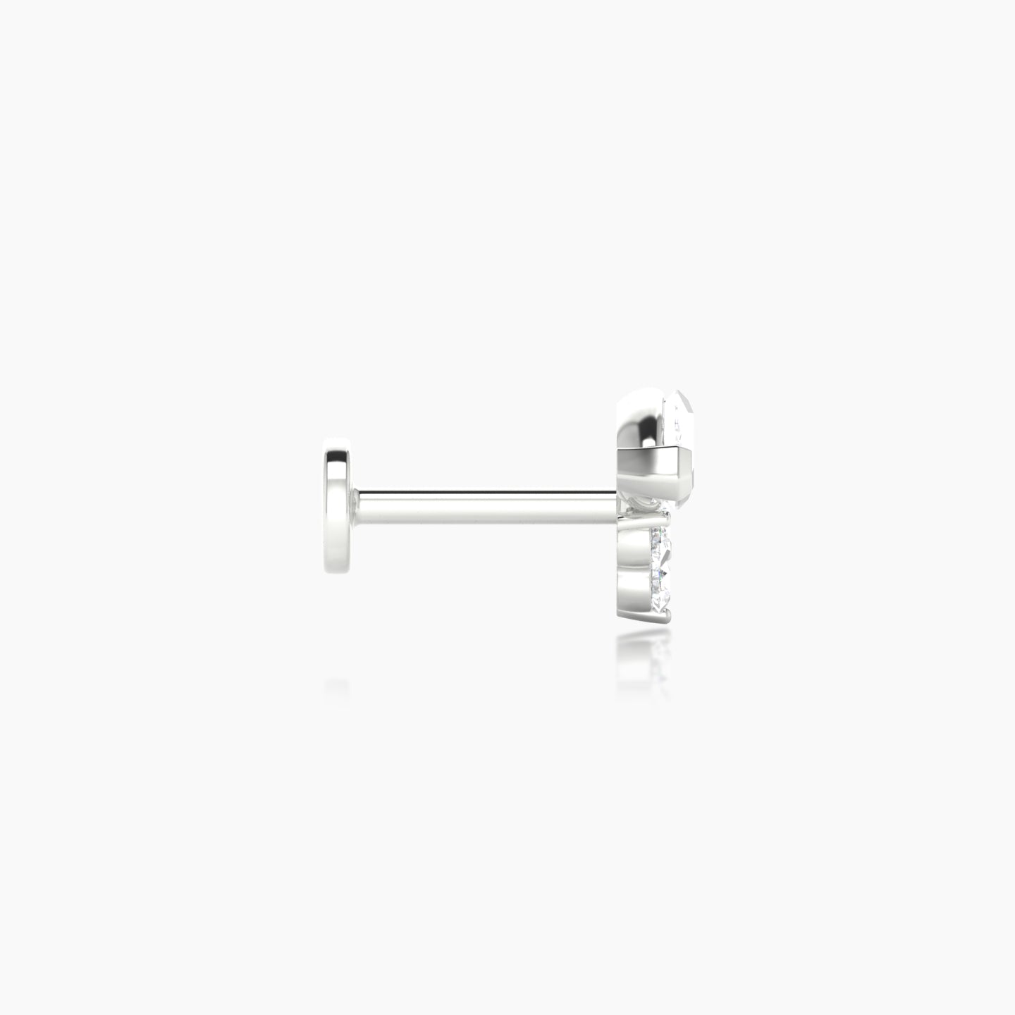 Oya | 18k White Gold 7 mm 6.5 mm Diamond Nose Piercing