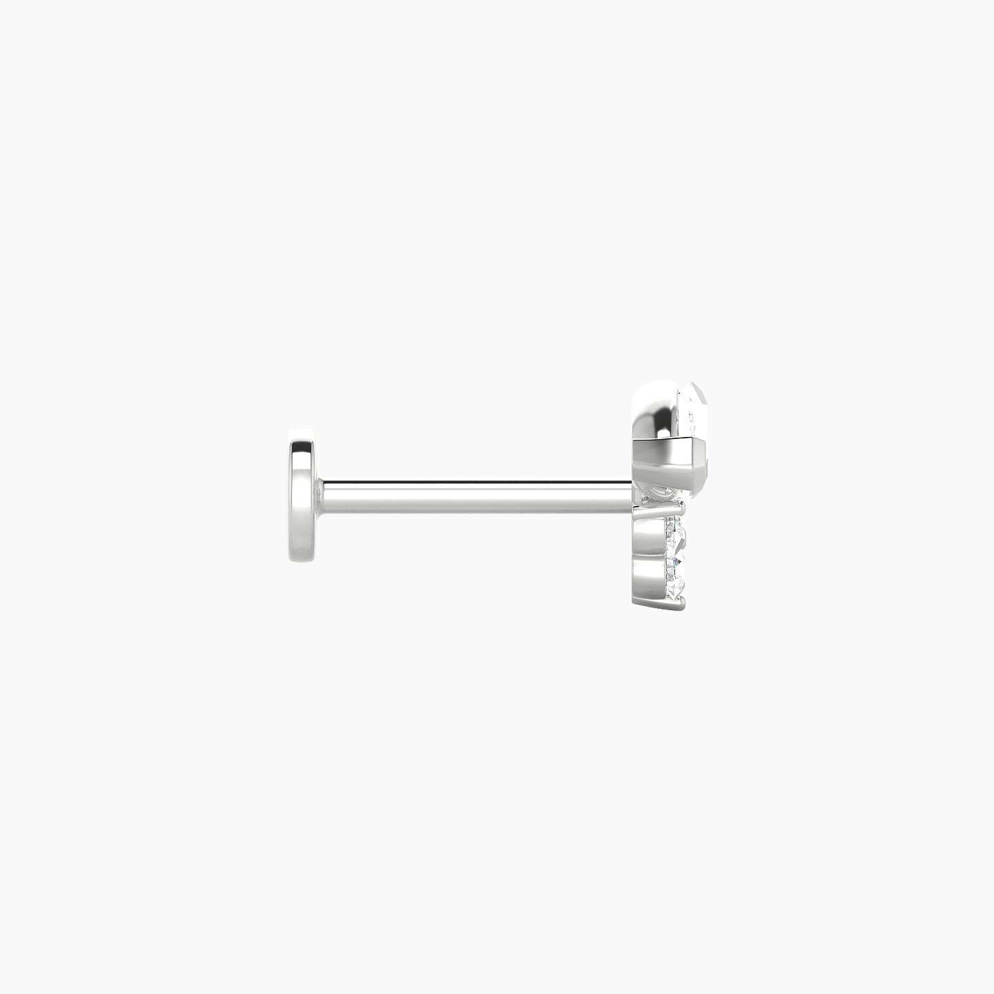Oya | 18k White Gold 7 mm 8 mm Diamond Nose Piercing