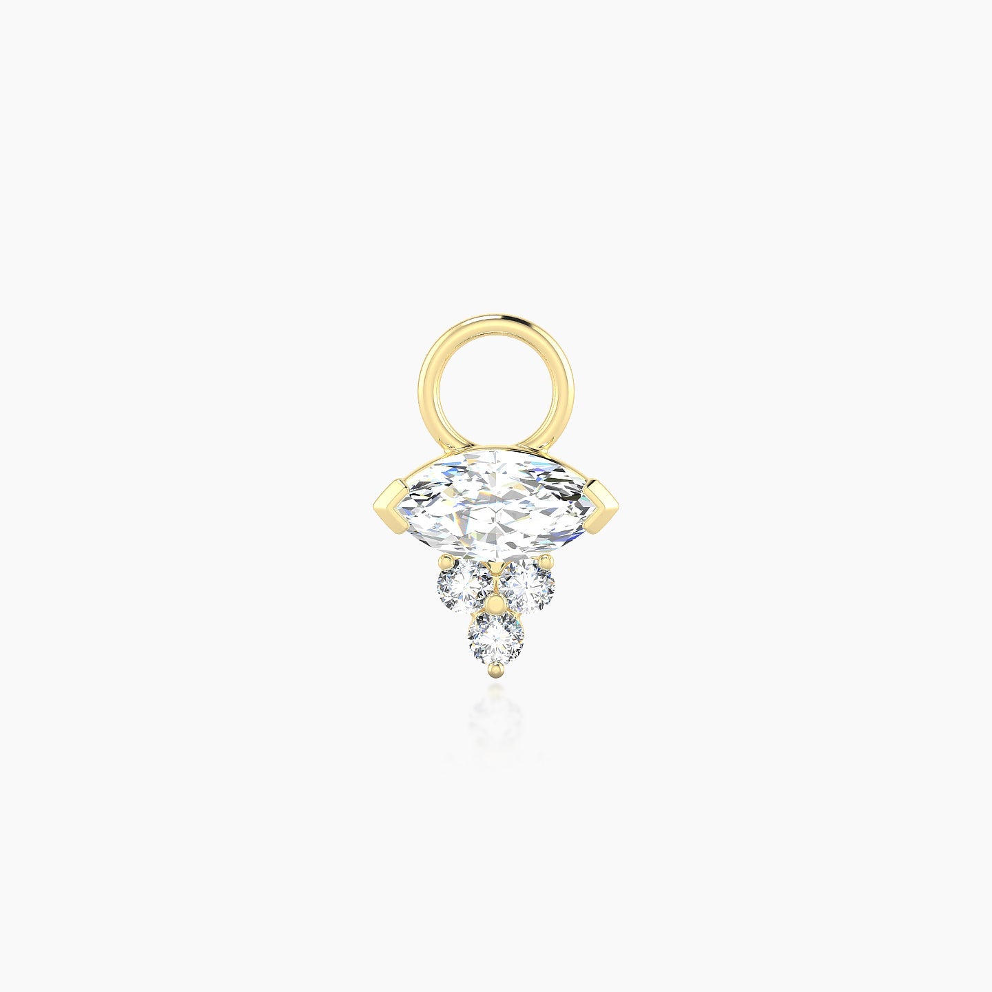 Oya | 18k Yellow Gold 7 mm Diamond Charm