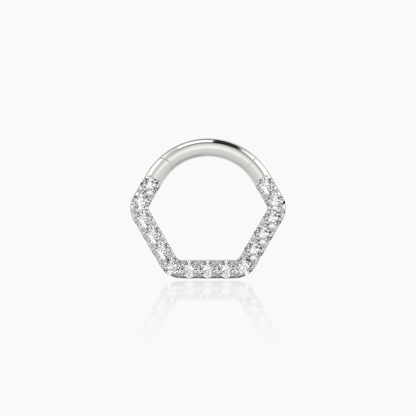 Petya | 18k White Gold 6.5 mm Diamond Daith Piercing
