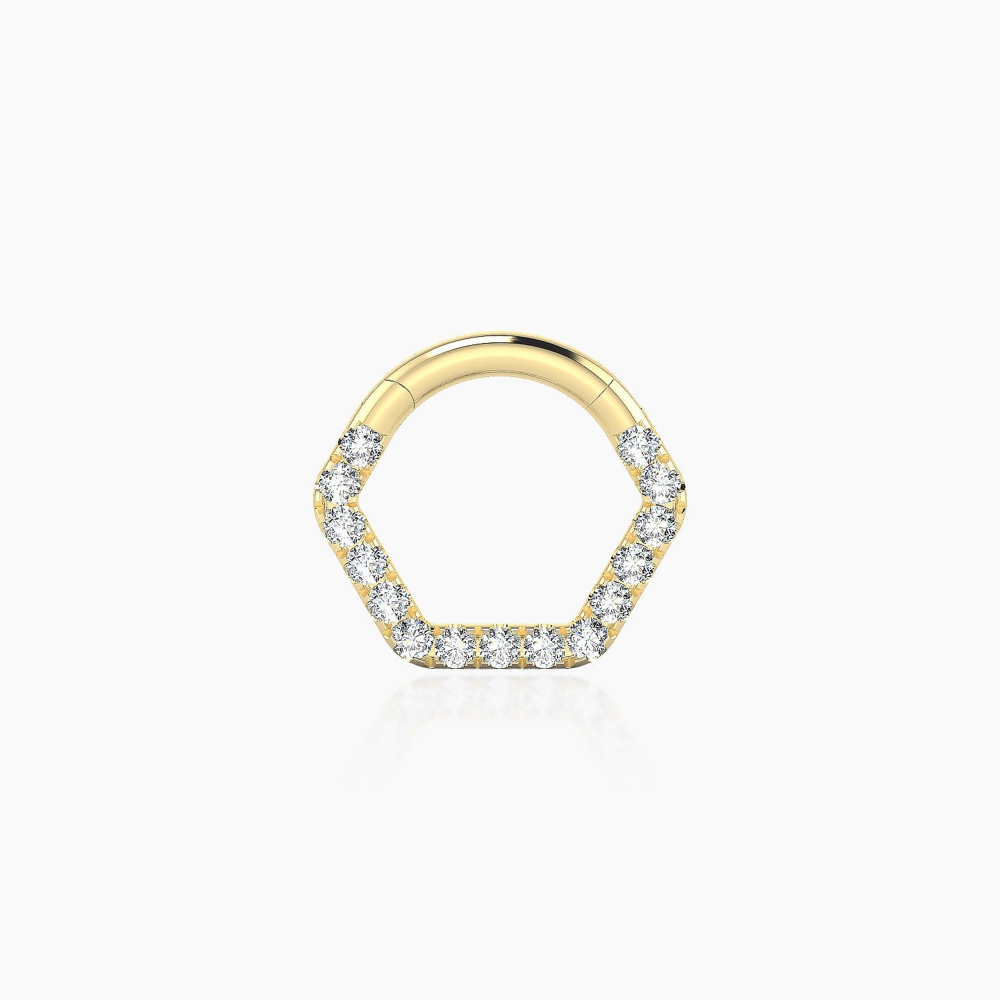 Petya | 18k Yellow Gold 6.5 mm Diamond Septum Piercing