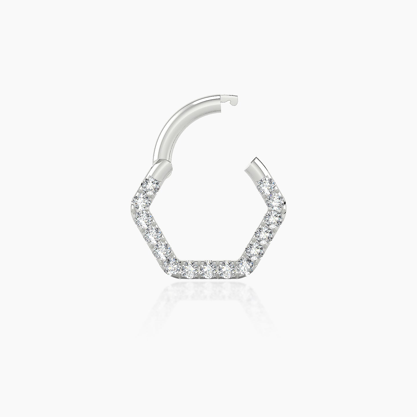 Petya | 18k White Gold 6.5 mm Diamond Septum Piercing