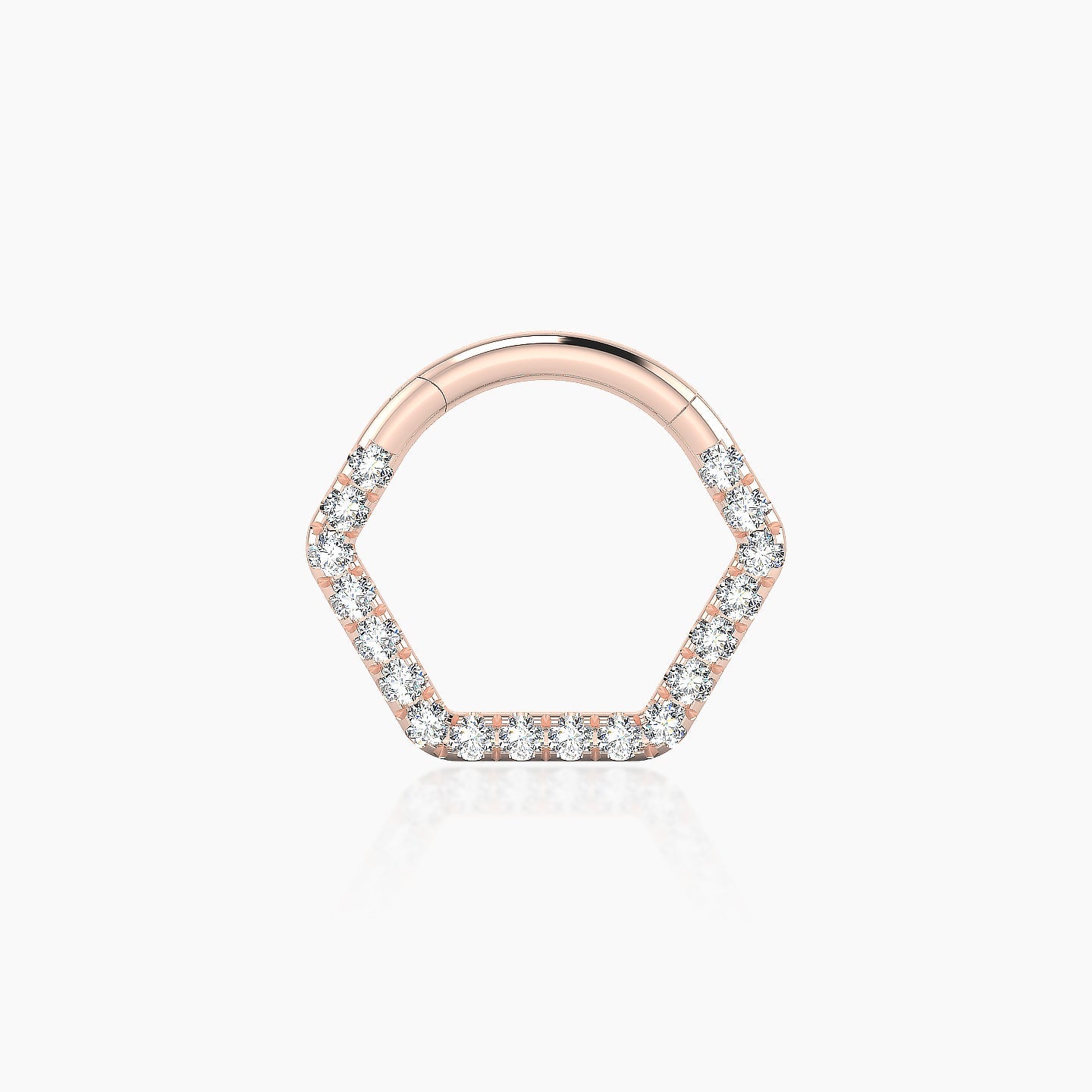 Petya | 18k Rose Gold 8 mm Diamond Septum Piercing