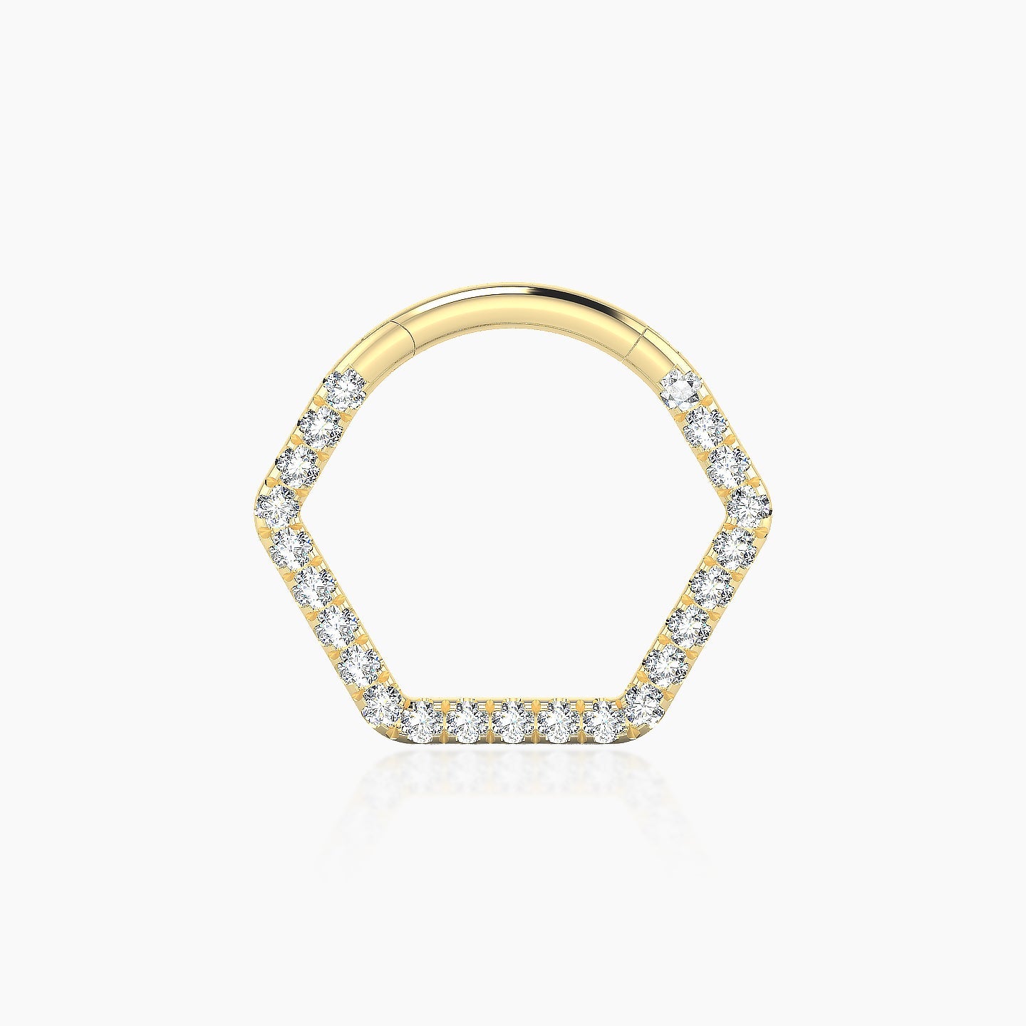 Petya | 18k Yellow Gold 9.5 mm Diamond Septum Piercing