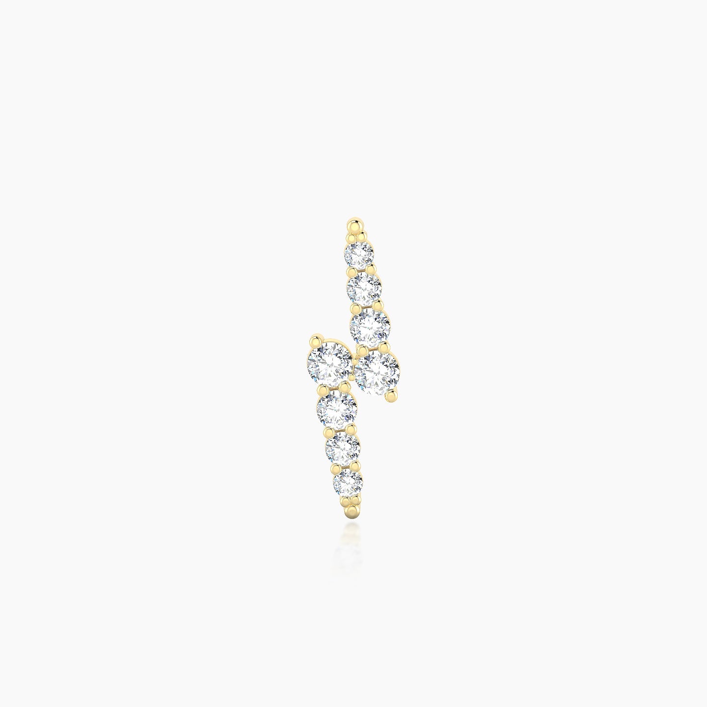 Phoebe | 18k Yellow Gold 11.5 mm 5 mm Lightning Bolt Diamond Piercing