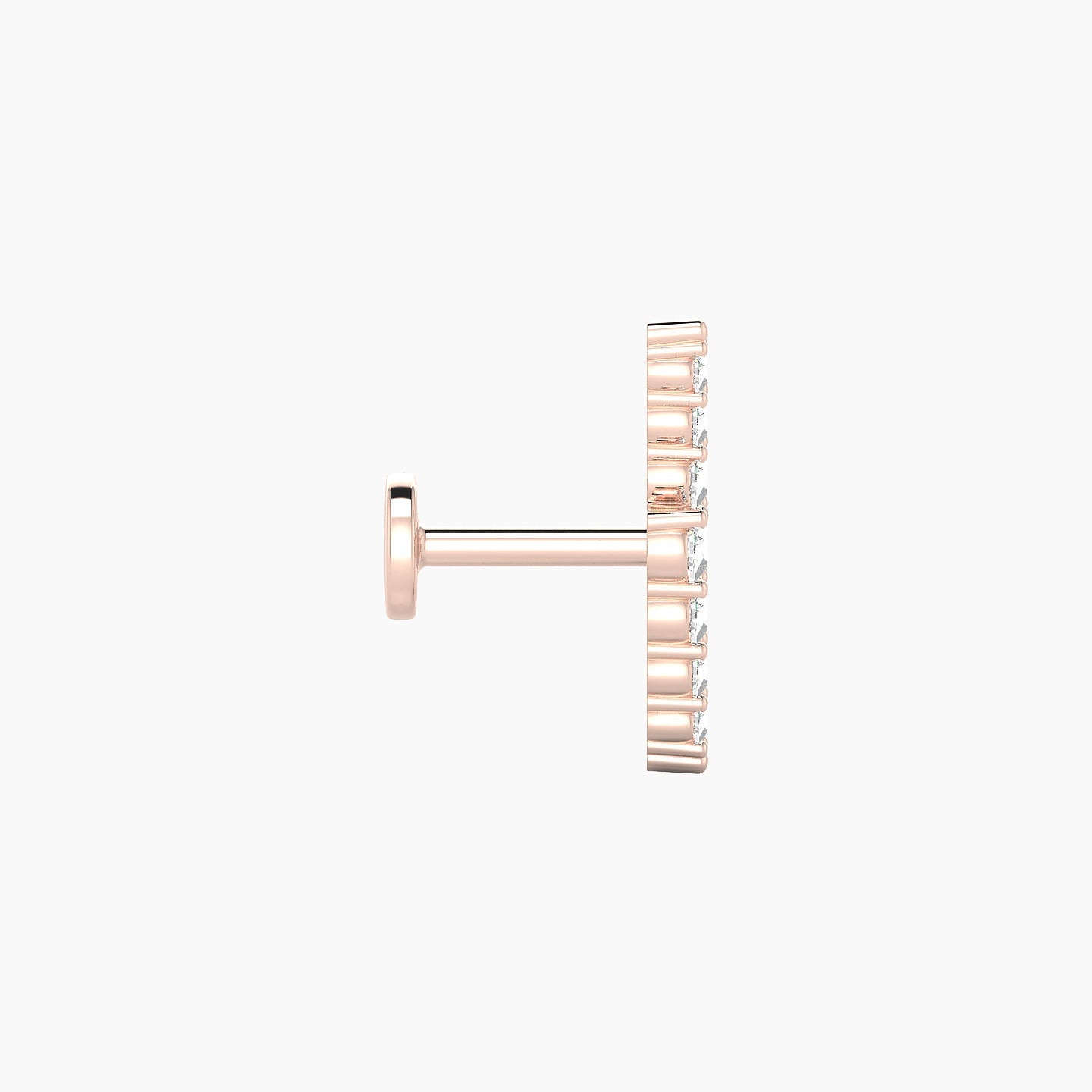 Phoebe | 18k Rose Gold 11.5 mm 5 mm Lightning Bolt Diamond Piercing