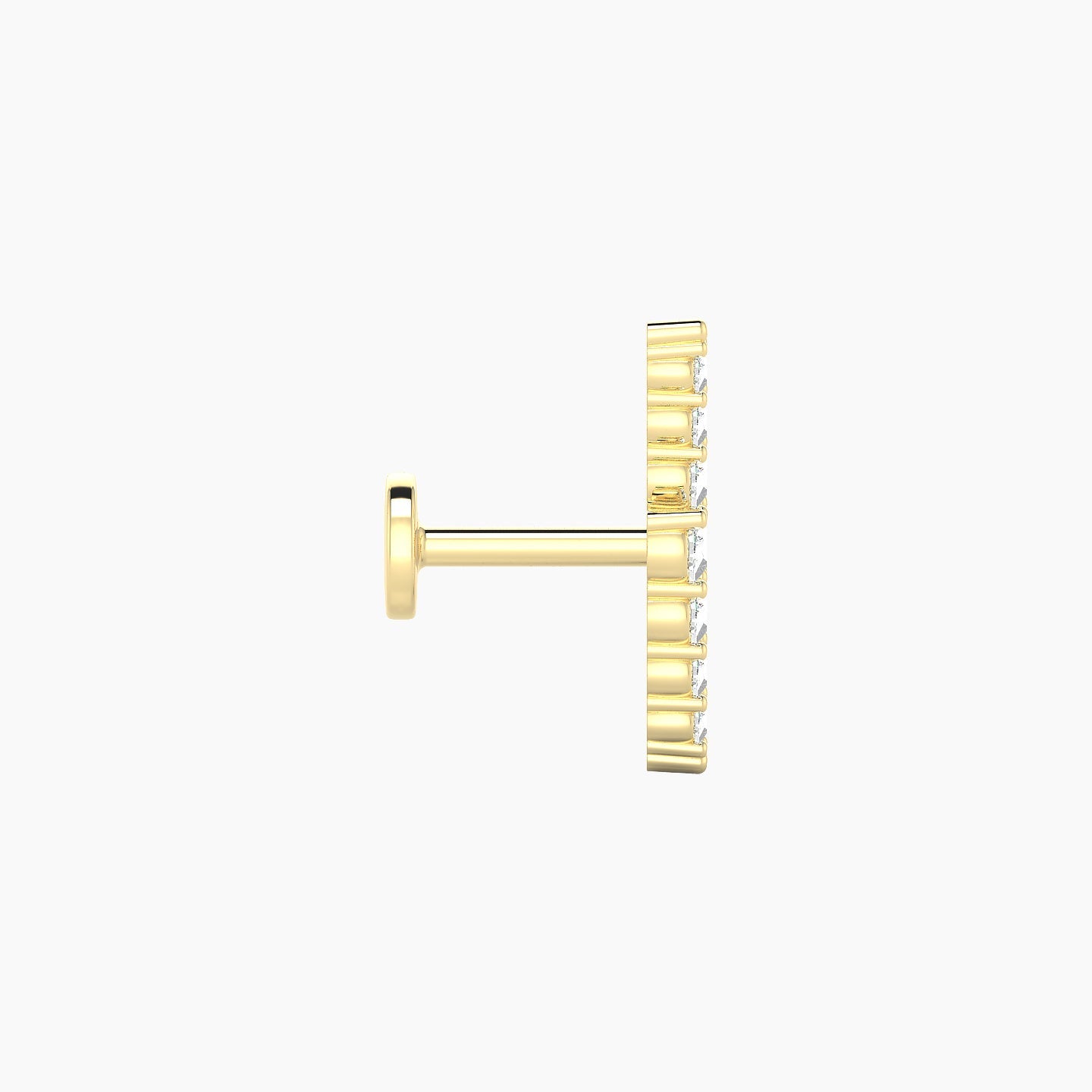 Phoebe | 18k Yellow Gold 11.5 mm 5 mm Lightning Bolt Diamond Piercing