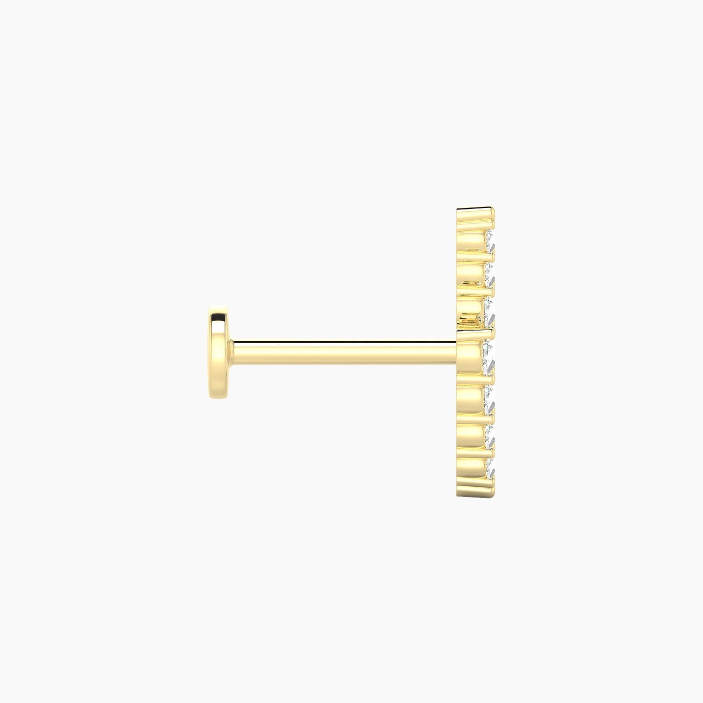 Phoebe | 18k Yellow Gold 11.5 mm 8 mm Lightning Bolt Diamond Piercing