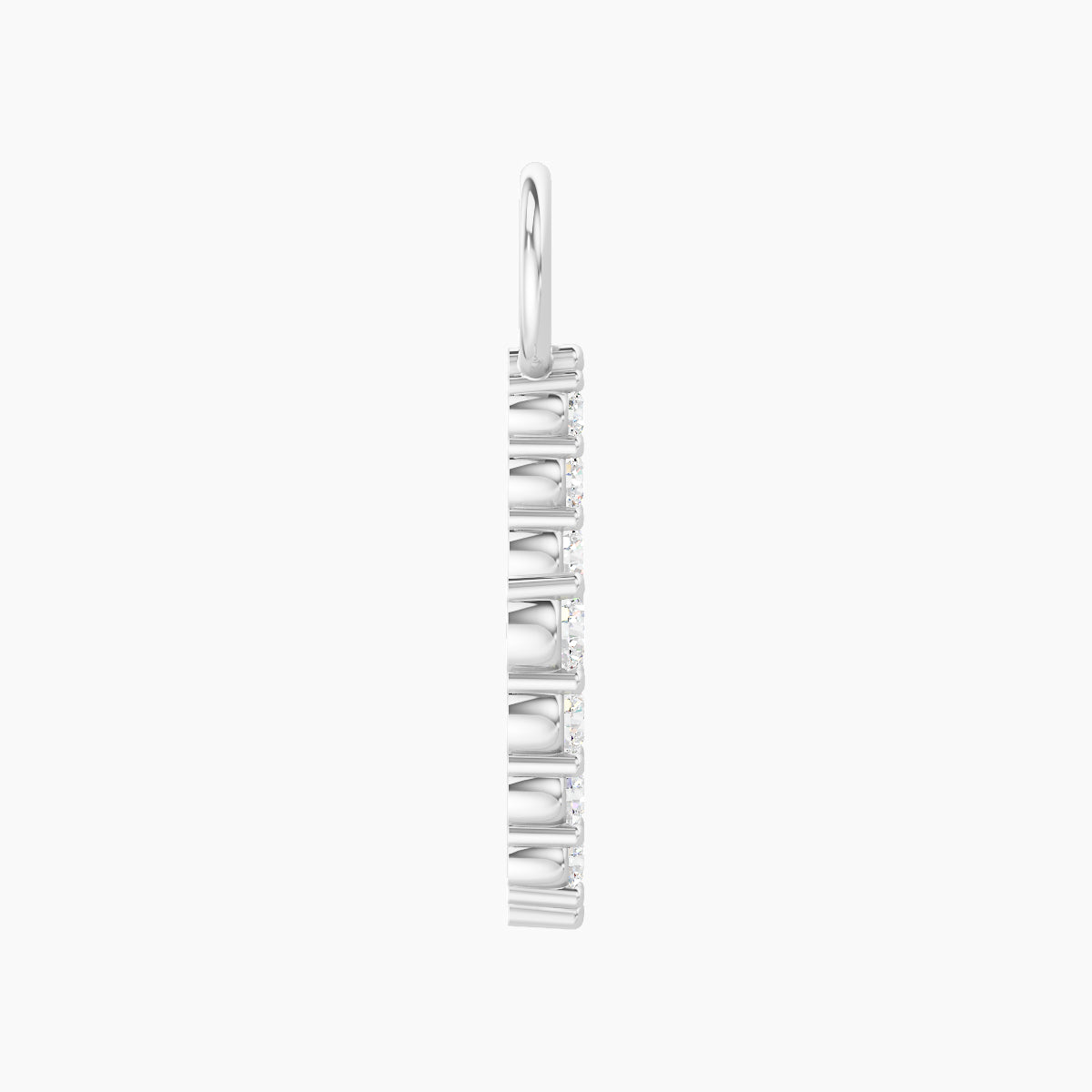 Phoebe | 18k White Gold 11.5 mm Lightning Bolt Diamond Charm