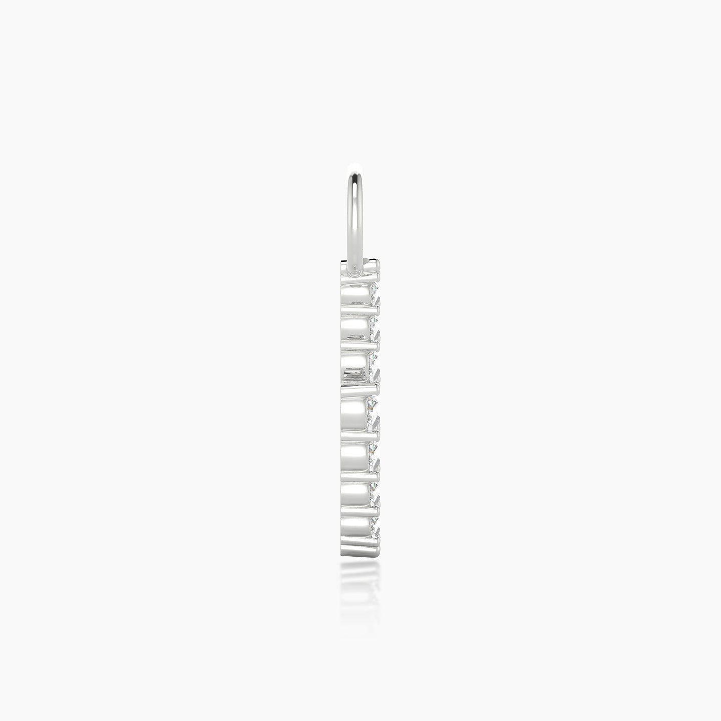 Phoebe | 18k White Gold 11.5 mm Lightning Bolt Diamond Charm