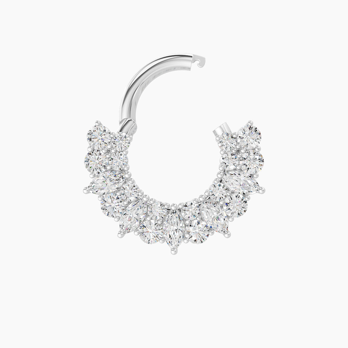 Reina | 18k White Gold 6.5 mm Diamond Daith Piercing