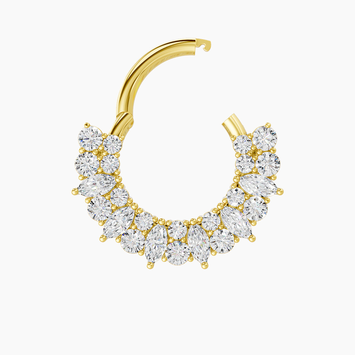 Reina | 18k Yellow Gold 8 mm Diamond Septum Piercing