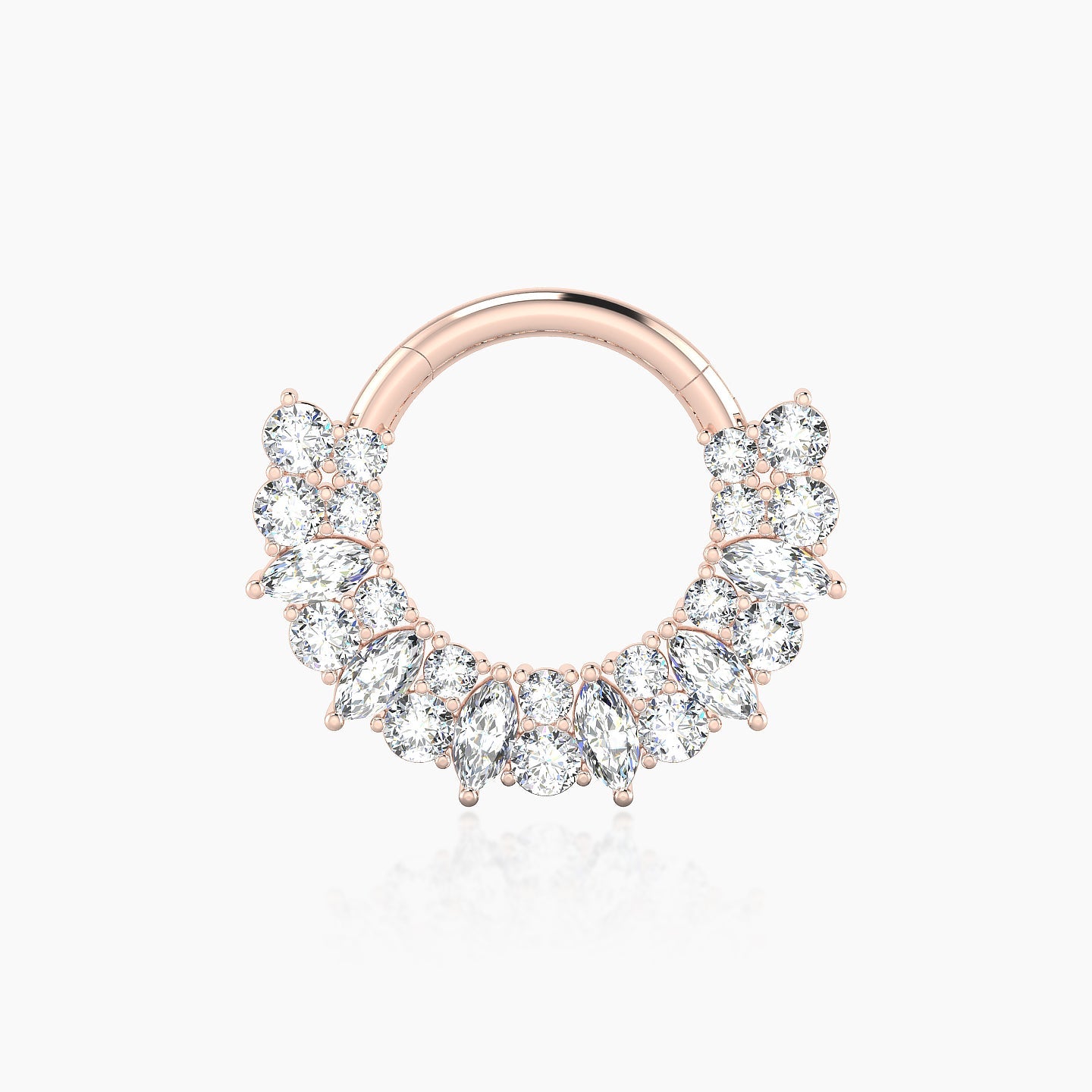 Reina | 18k Rose Gold 8 mm Diamond Septum Piercing