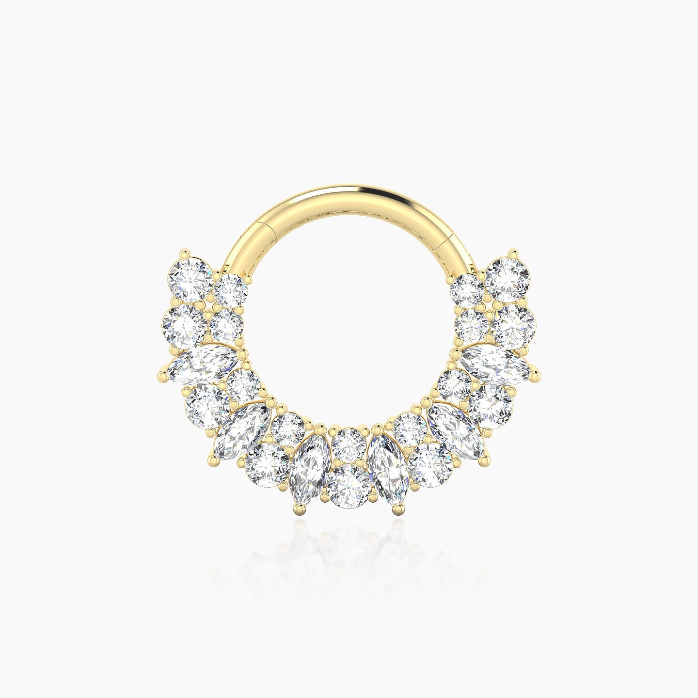 Reina | 18k Yellow Gold 8 mm Diamond Septum Piercing