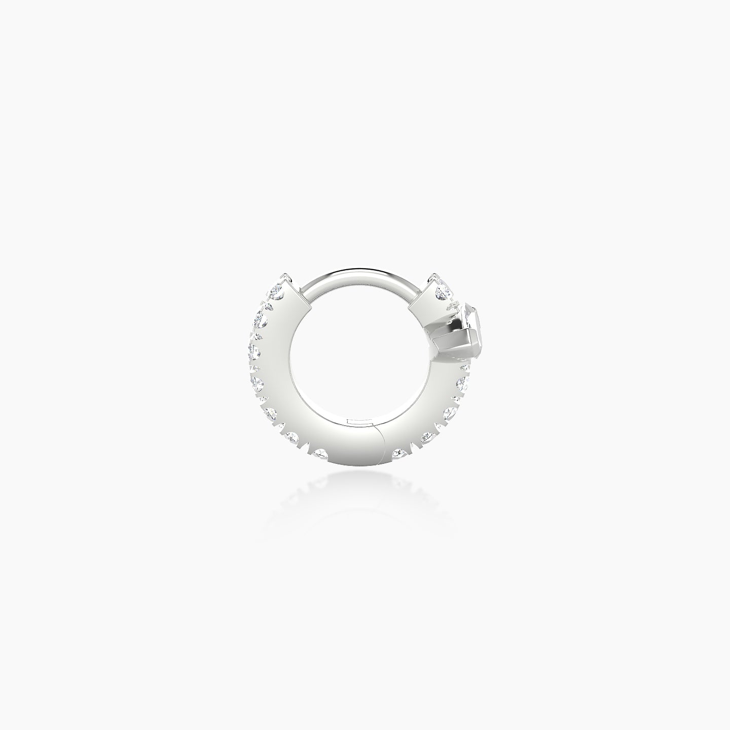 Rhea | 18k White Gold 5 mm Diamond Hoop Piercing
