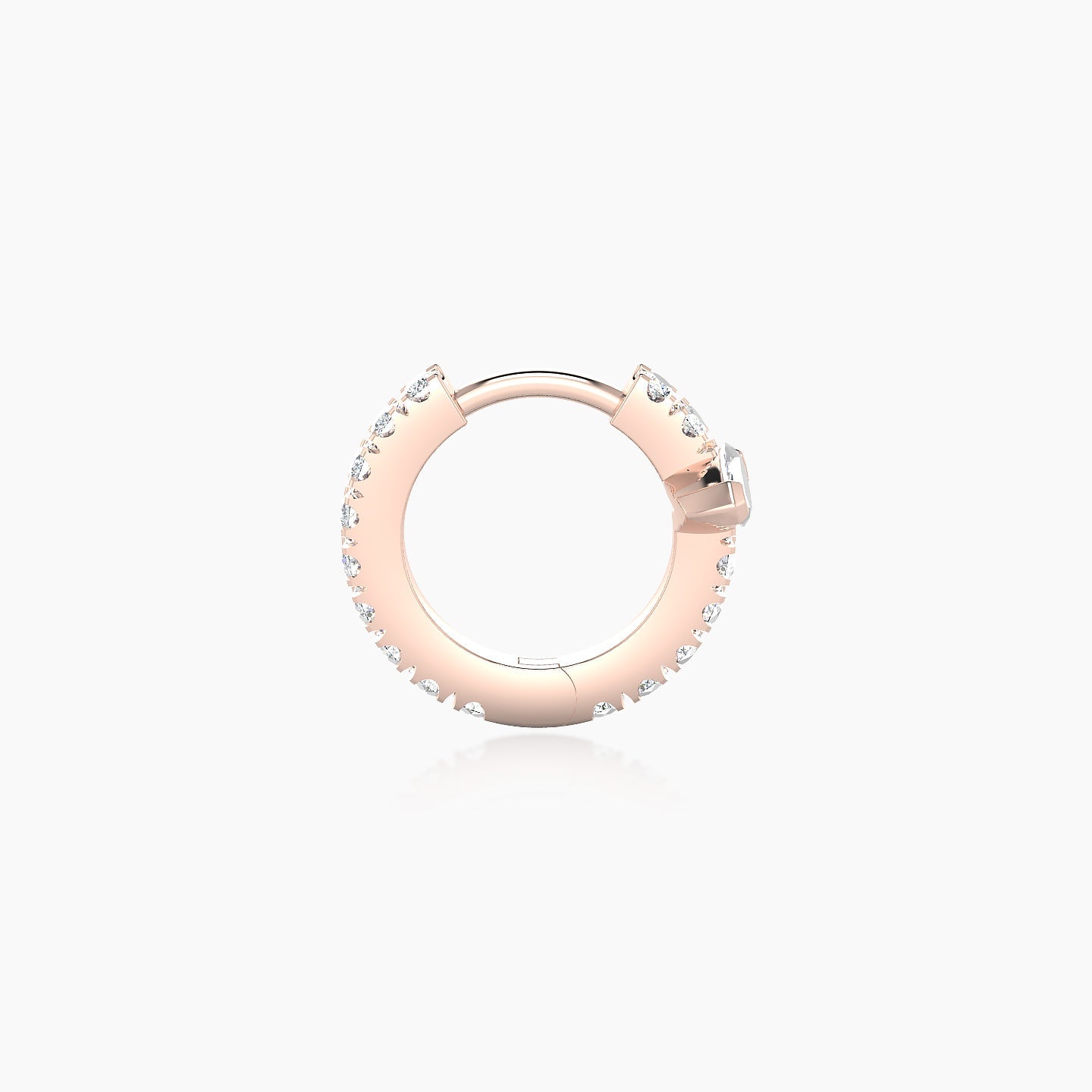 Rhea | 18k Rose Gold 6.5 mm Diamond Hoop Piercing
