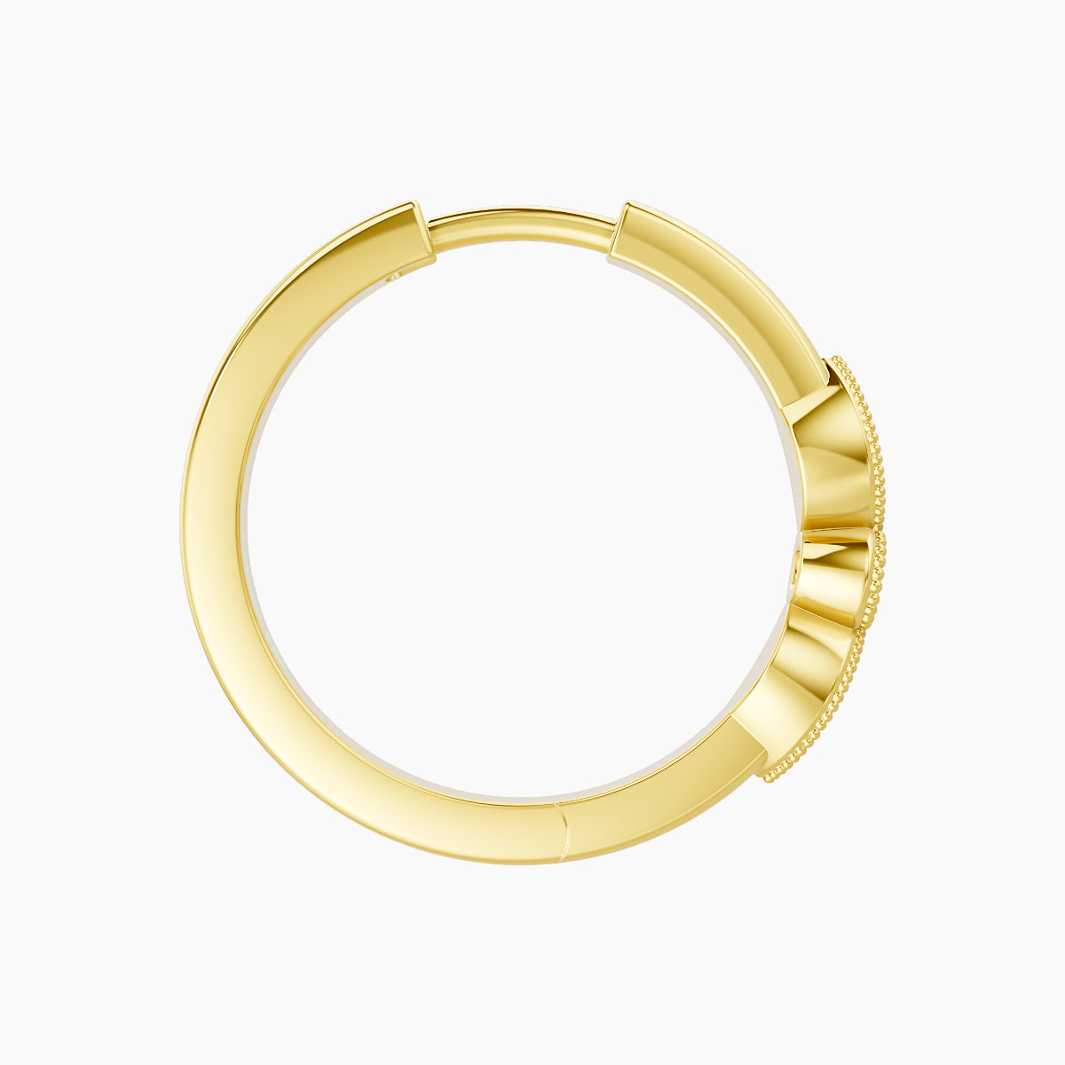 Roma | 18k Yellow Gold 11 mm Emerald Hoop Piercing