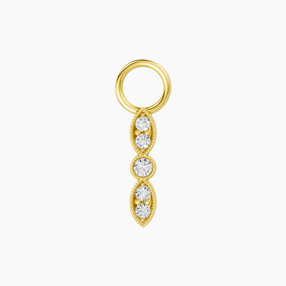 Roma | 18k Yellow Gold 9 mm Diamond Charm