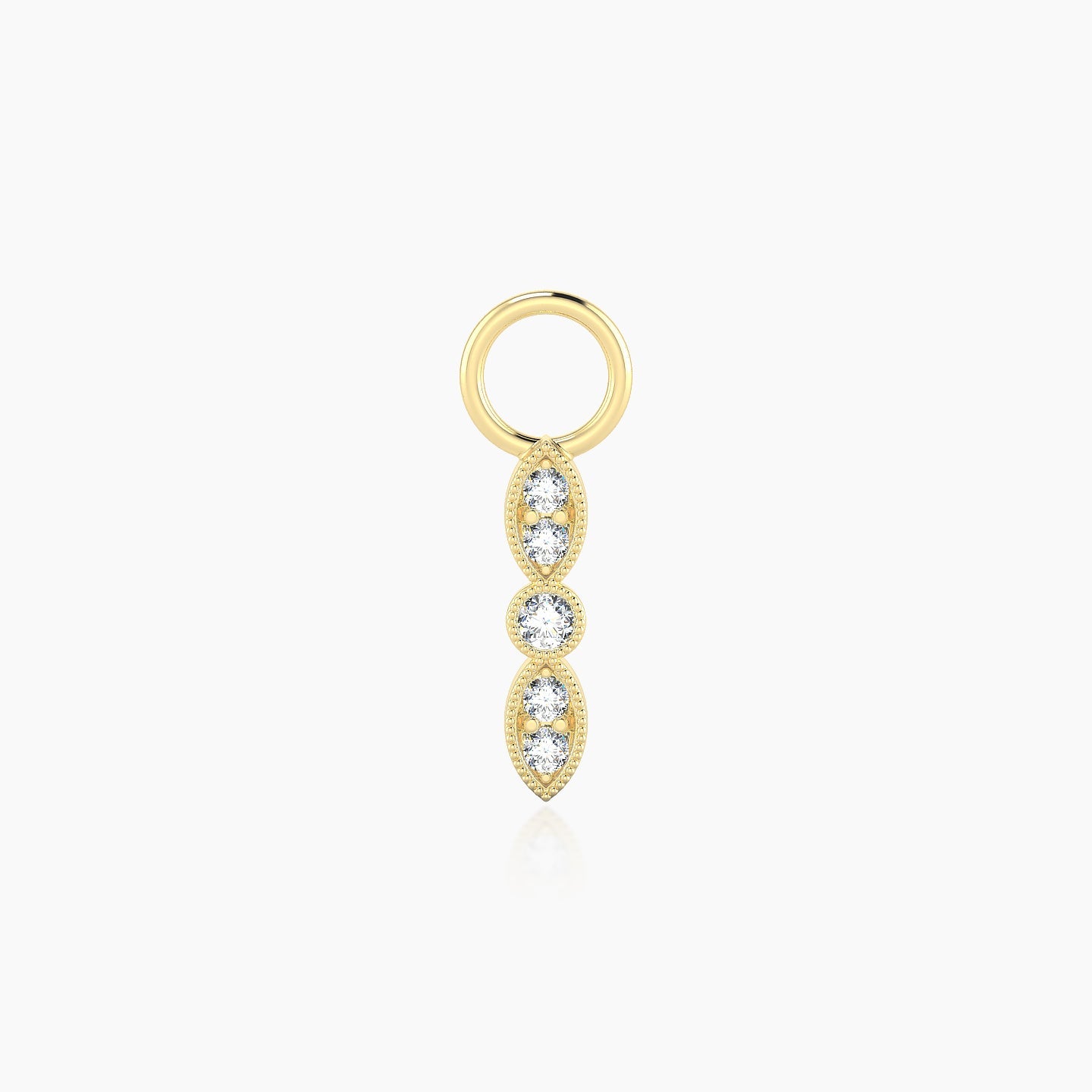 Roma | 18k Yellow Gold 9 mm Diamond Charm
