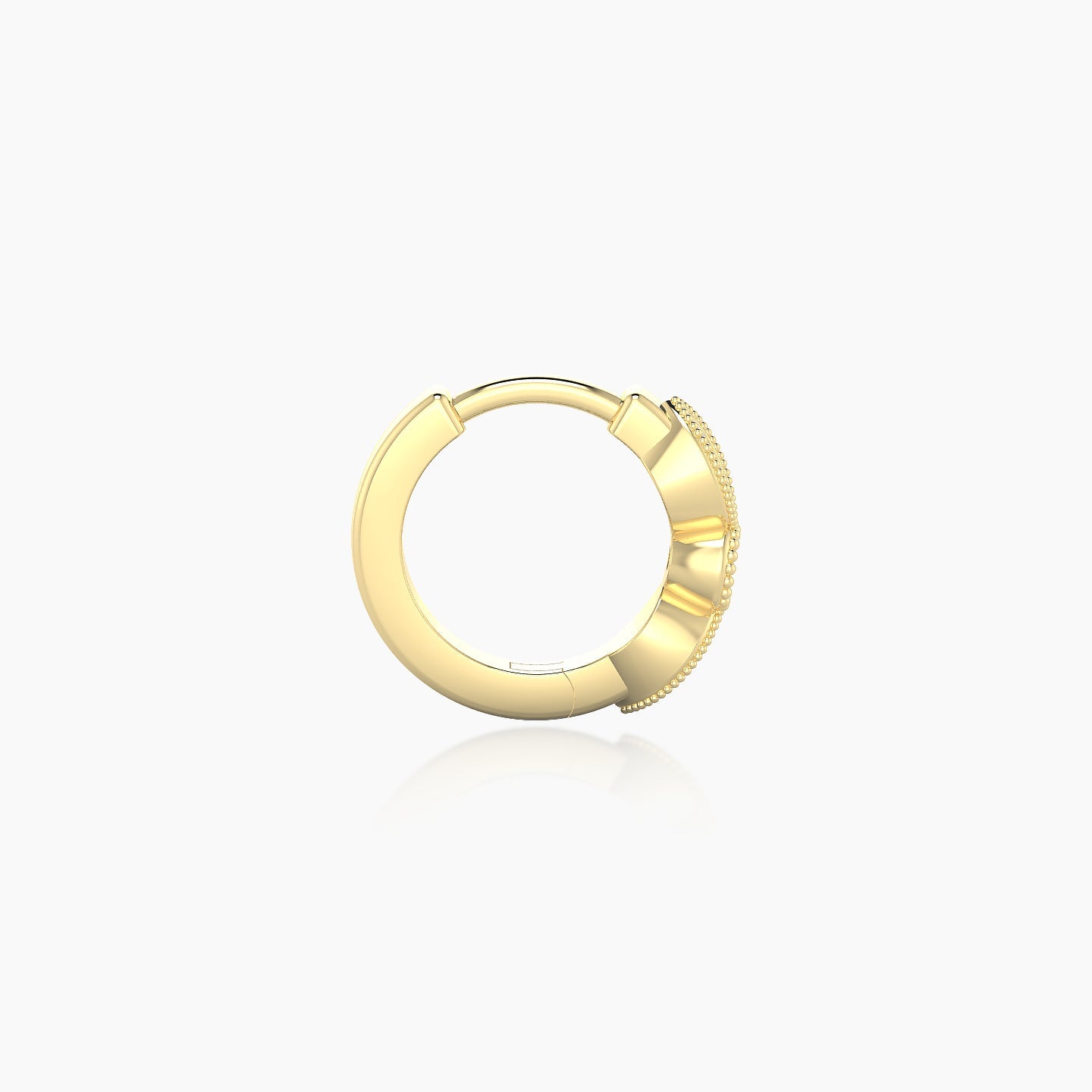 Roma | 18k Yellow Gold 6.5 mm Diamond Nose Ring Piercing