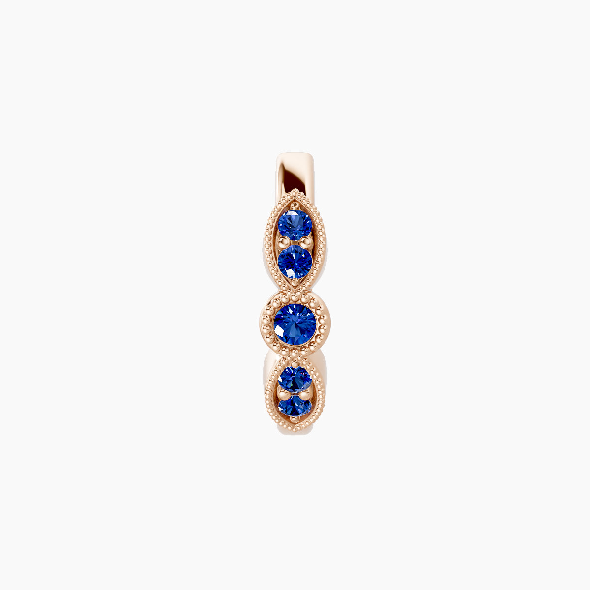 Roma | 18k Rose Gold 8 mm Sapphire Hoop Piercing