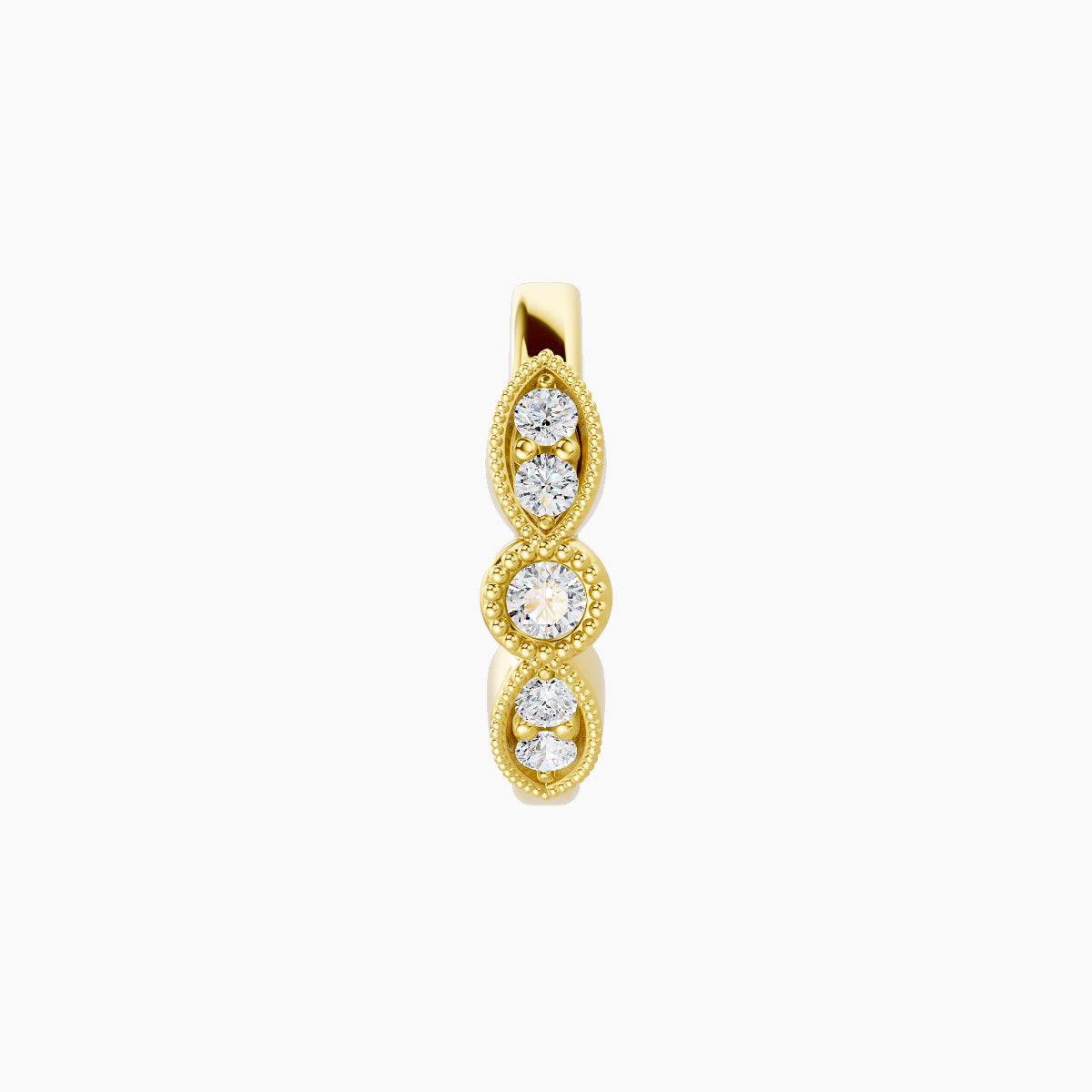 Roma | 18k Yellow Gold 8 mm Diamond Nose Ring Piercing