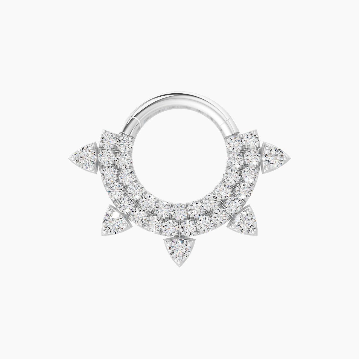 Saga | 18k White Gold 6.5 mm Diamond Daith Piercing