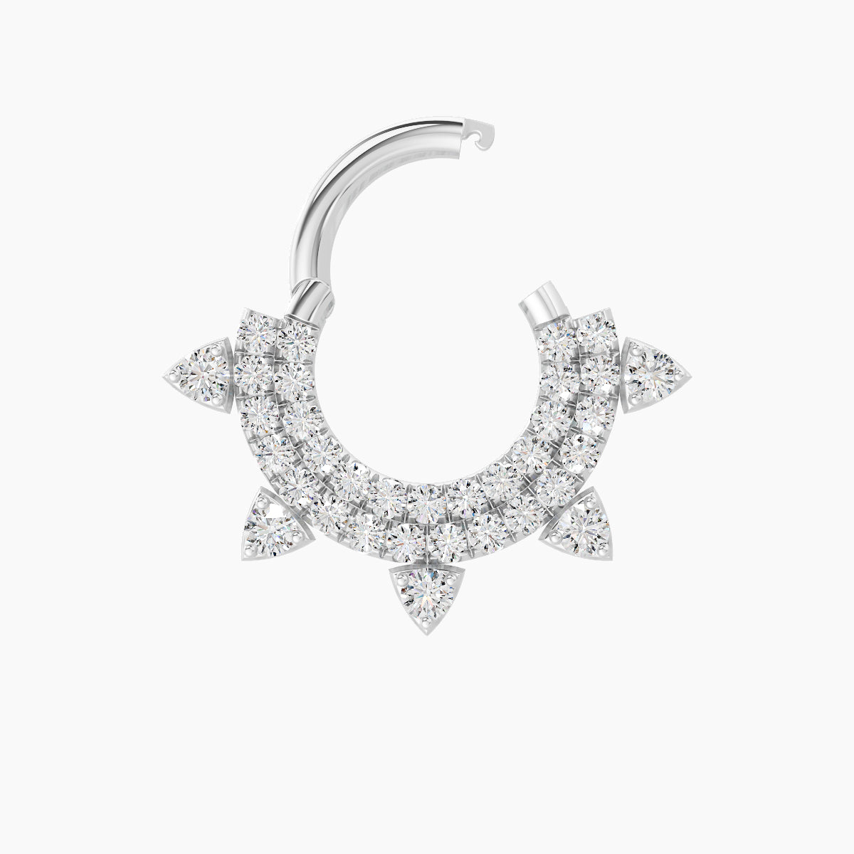 Saga | 18k White Gold 6.5 mm Diamond Daith Piercing