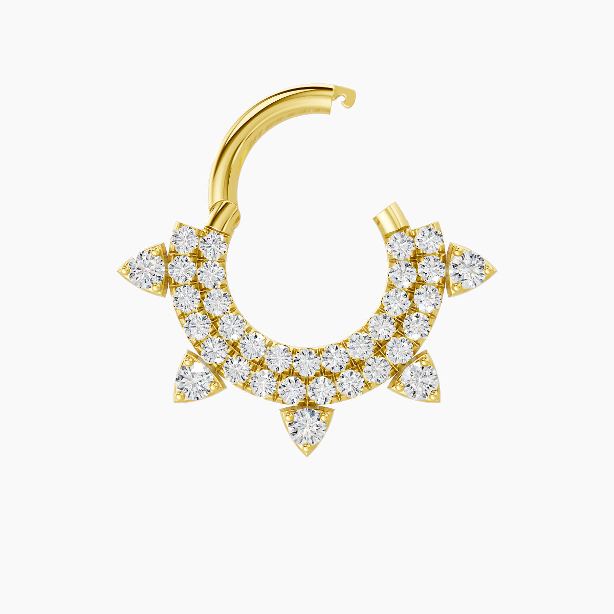 Saga | 18k Yellow Gold 6.5 mm Diamond Daith Piercing