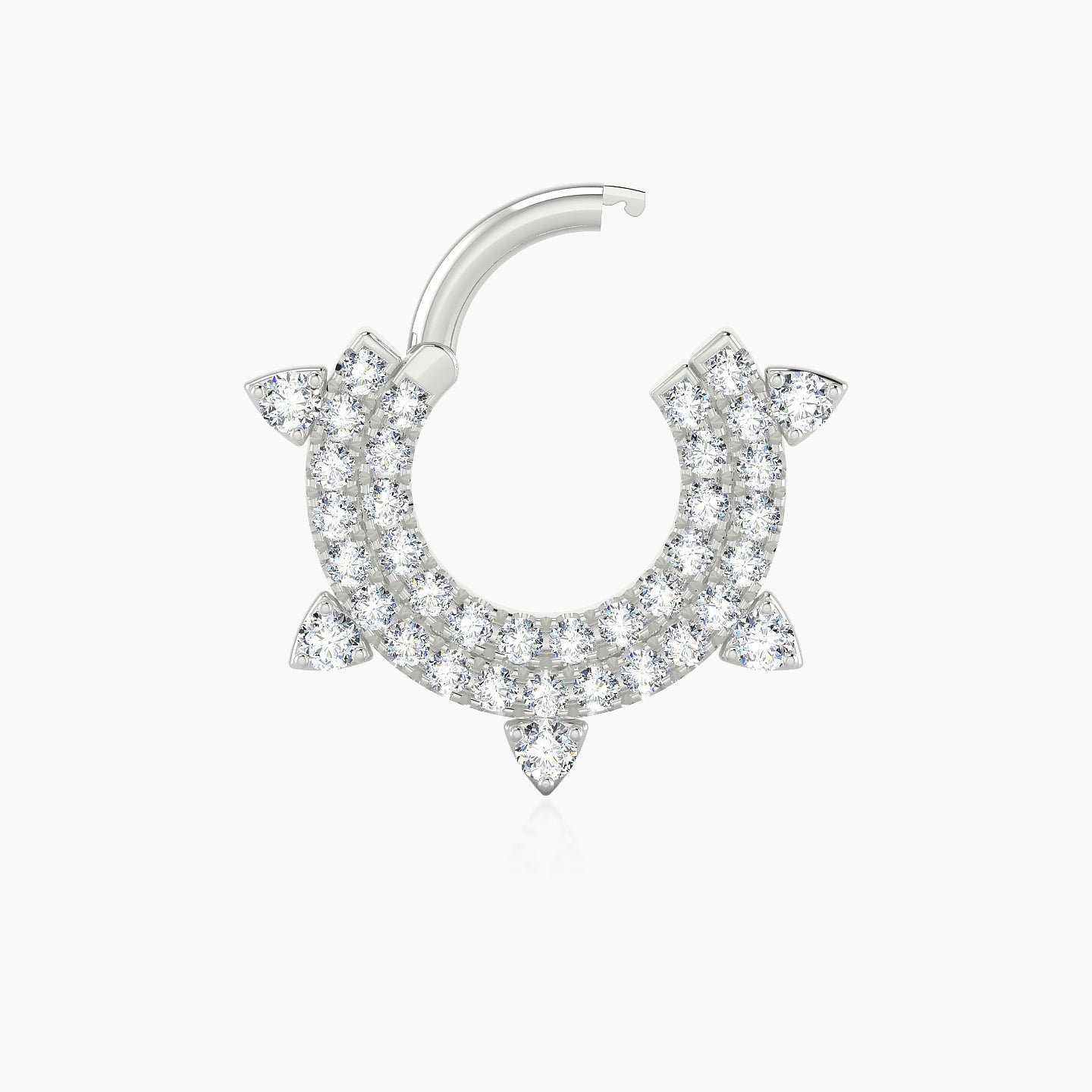 Saga | 18k White Gold 6.5 mm Diamond Septum Piercing
