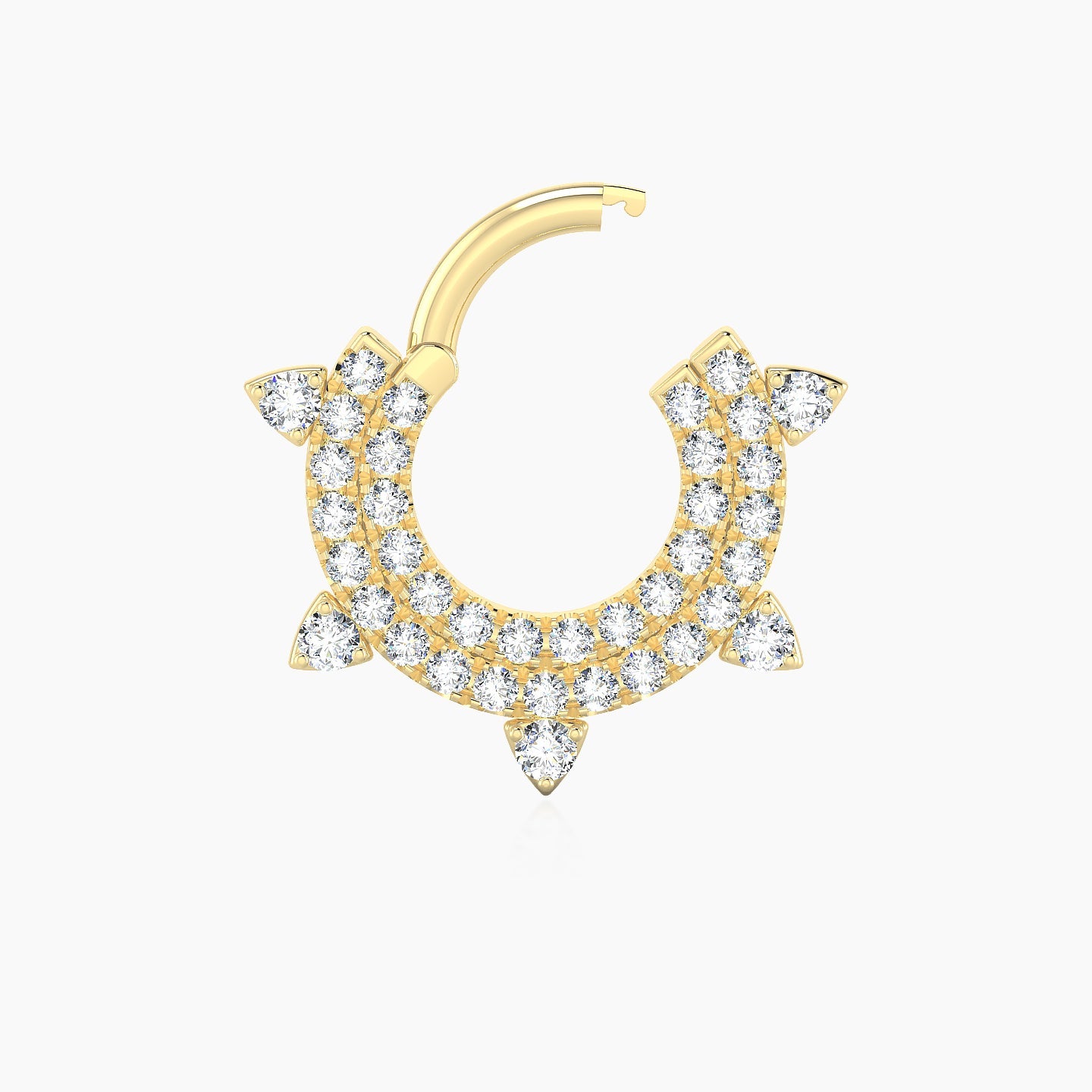 Saga | 18k Yellow Gold 6.5 mm Diamond Septum Piercing