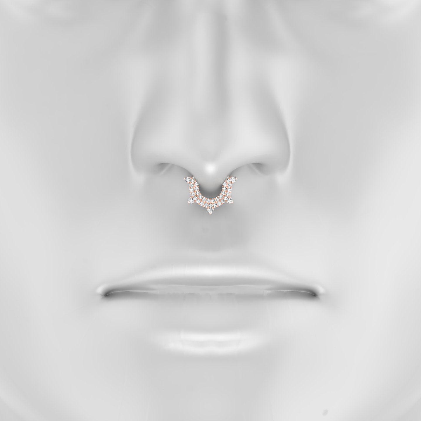 Saga | 18k Rose Gold 6.5 mm Diamond Septum Piercing
